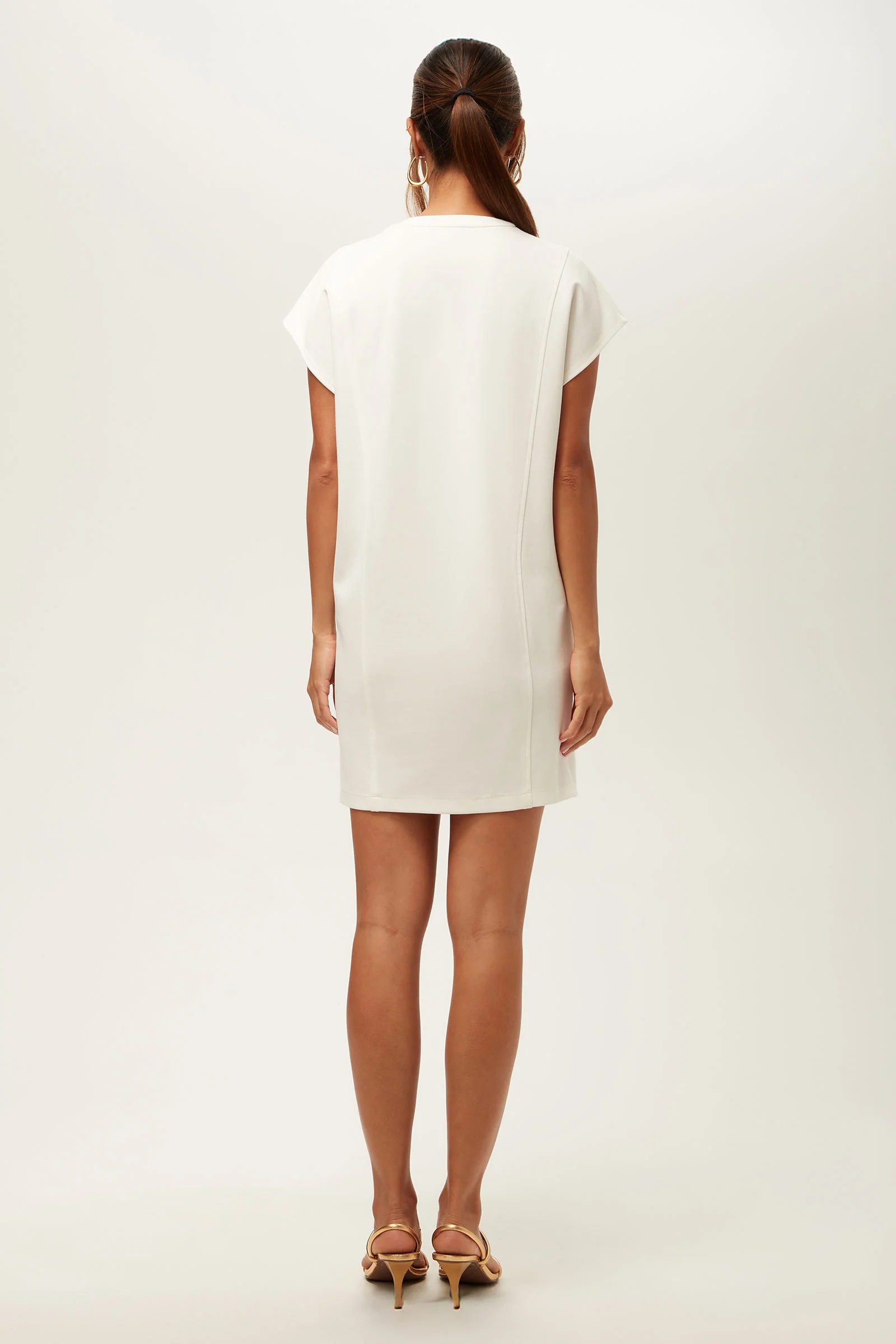 Doubles Short-Sleeve Wedge Dress - Cozy Ponte - Image 3