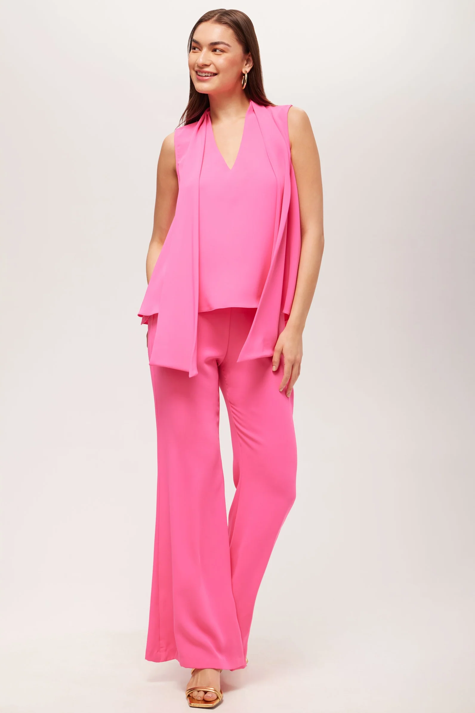 Drop Shot Flared Pant - Double Georgette - Image 2