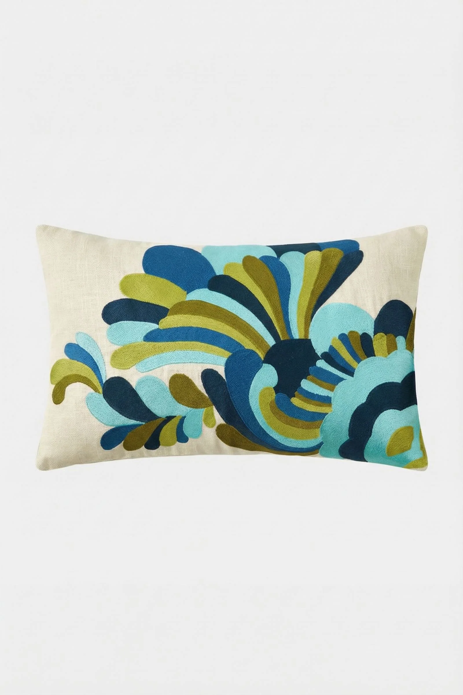 Escondido Embroidered Lumbar Pillow
