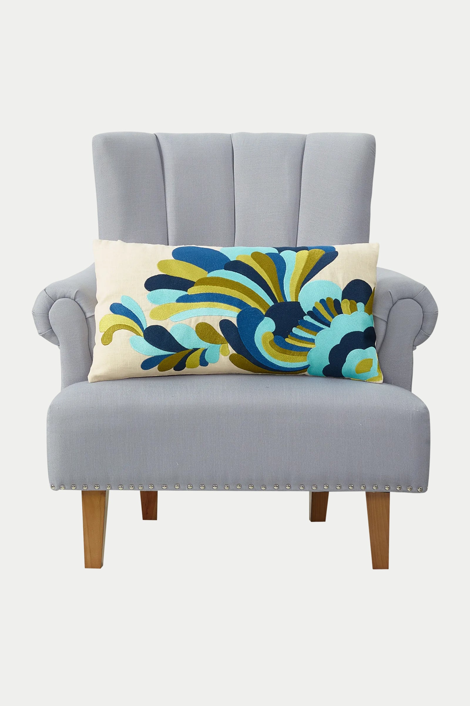Escondido Embroidered Lumbar Pillow - Image 6