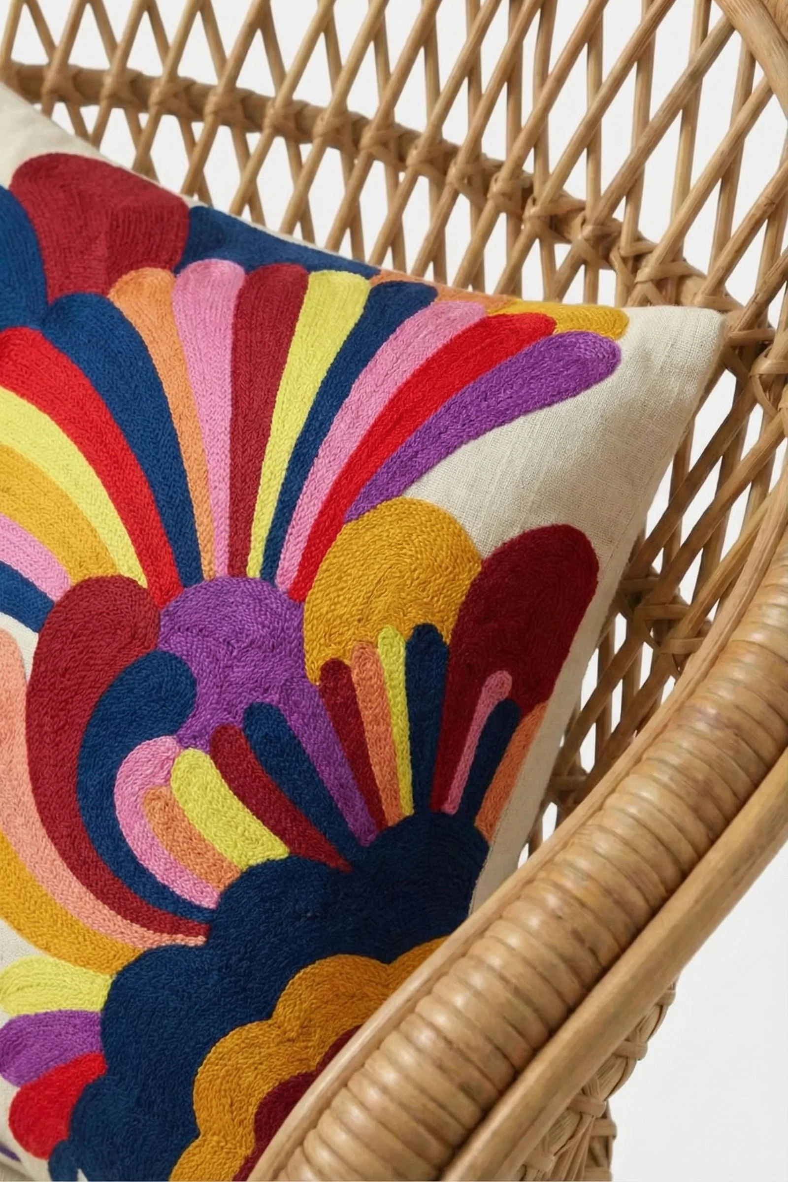 Escondido Embroidered Lumbar Pillow - Image 3