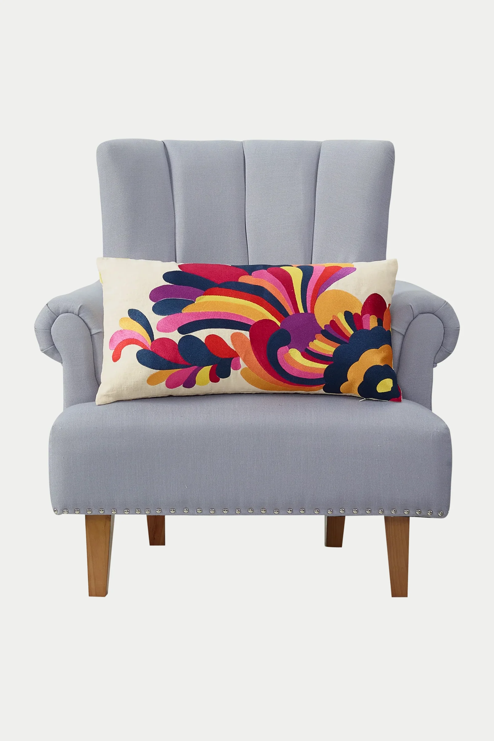 Escondido Embroidered Lumbar Pillow - Image 6