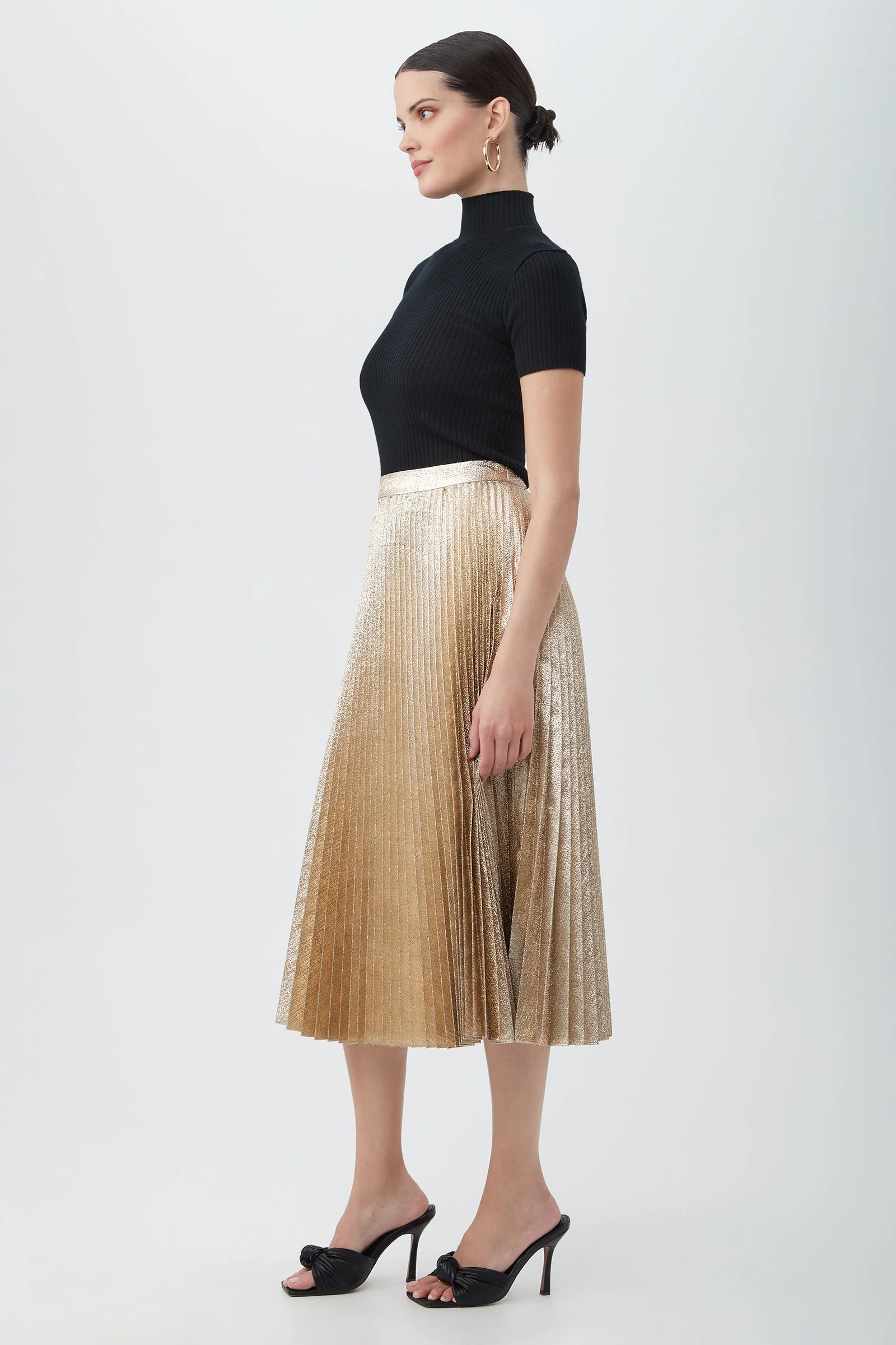 Faye Luminary Midi Skirt With Accordion Pleats - Image 11