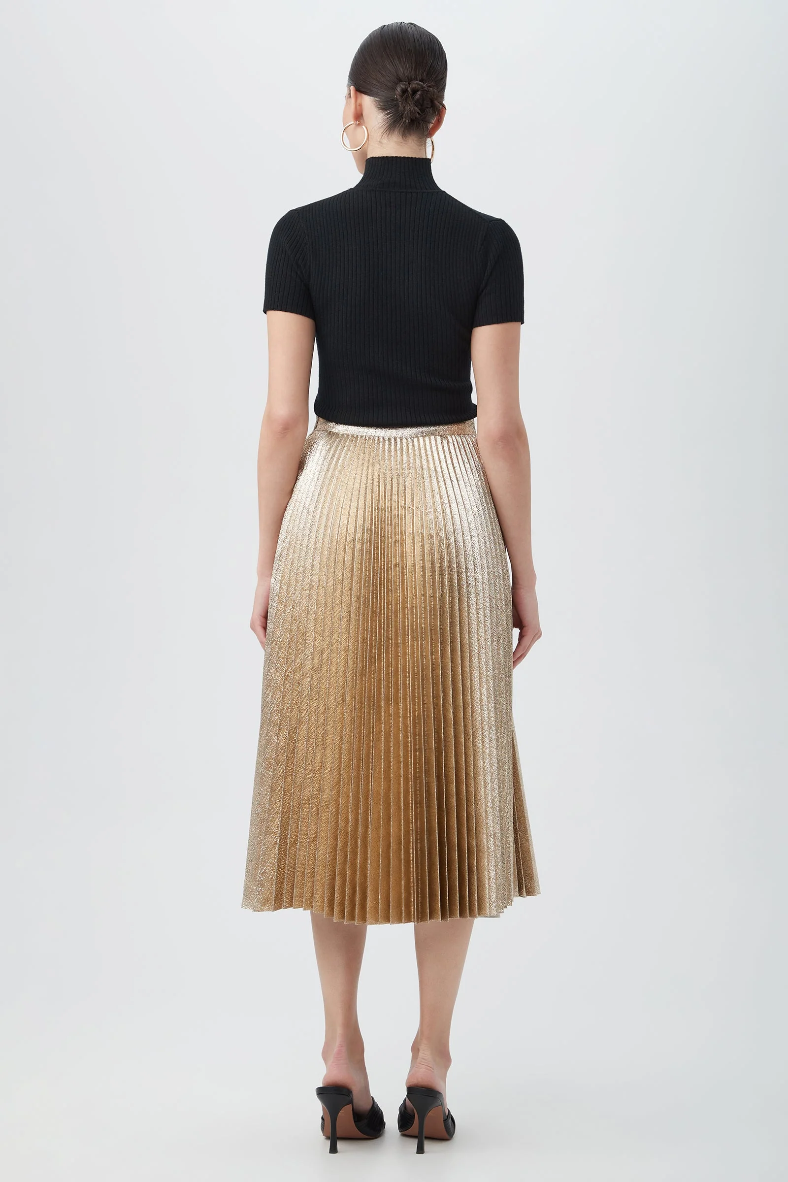 Faye Luminary Midi Skirt With Accordion Pleats - Image 12