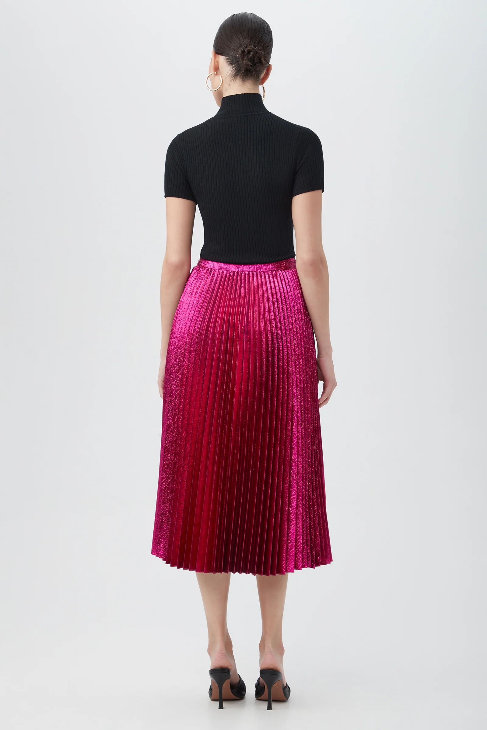 Faye Luminary Midi Skirt With Accordion Pleats - Image 6