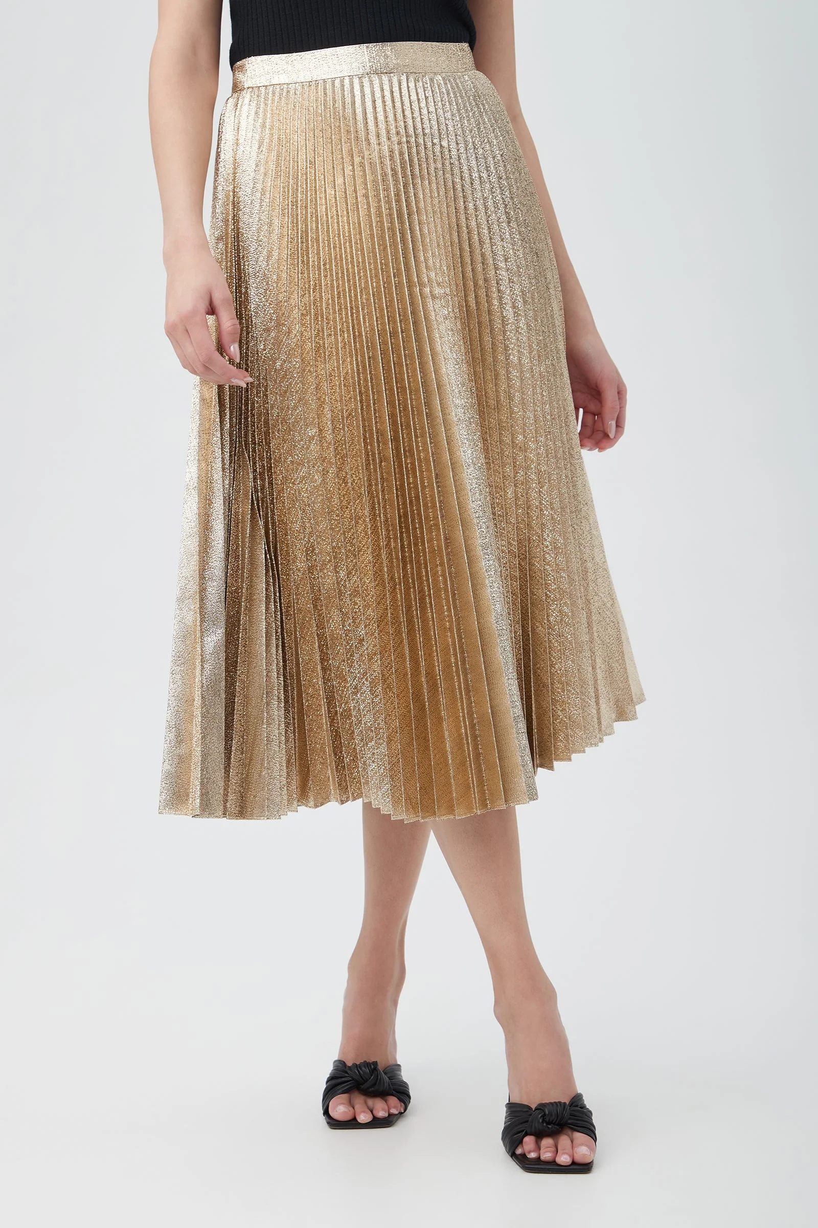 Faye Luminary Midi Skirt With Accordion Pleats - Image 7