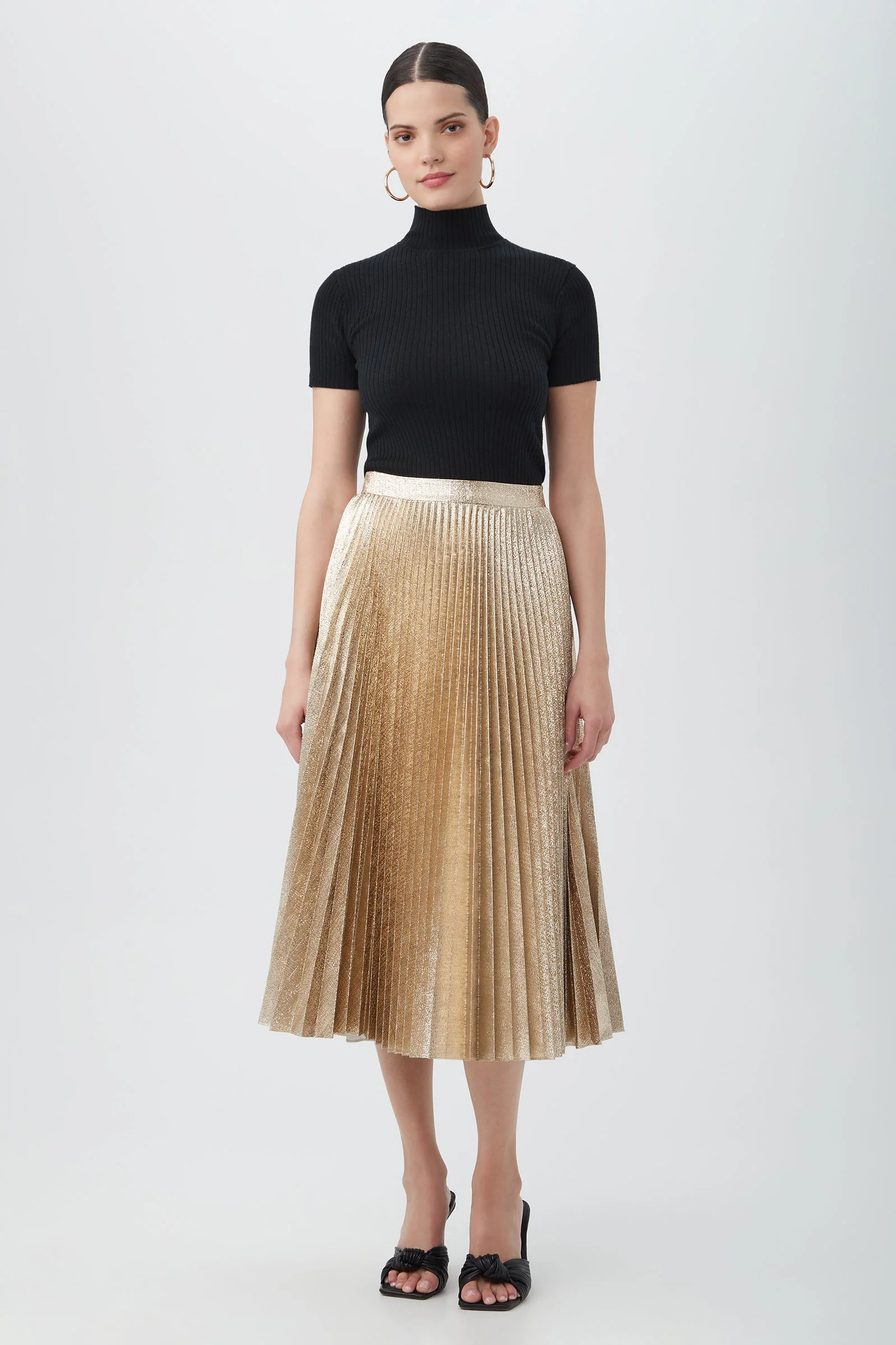 Faye Luminary Midi Skirt With Accordion Pleats - Image 8