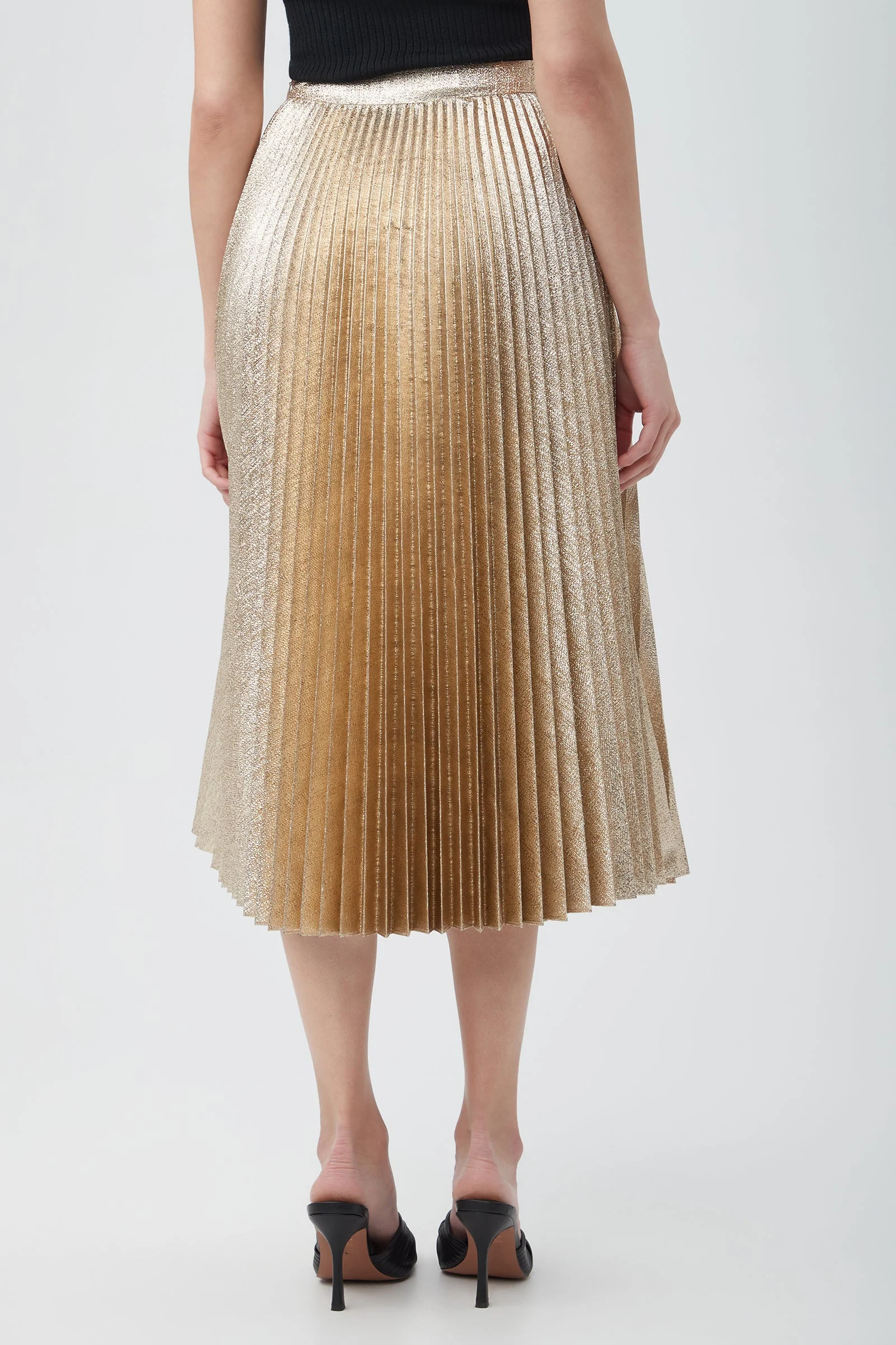 Faye Luminary Midi Skirt With Accordion Pleats - Image 9