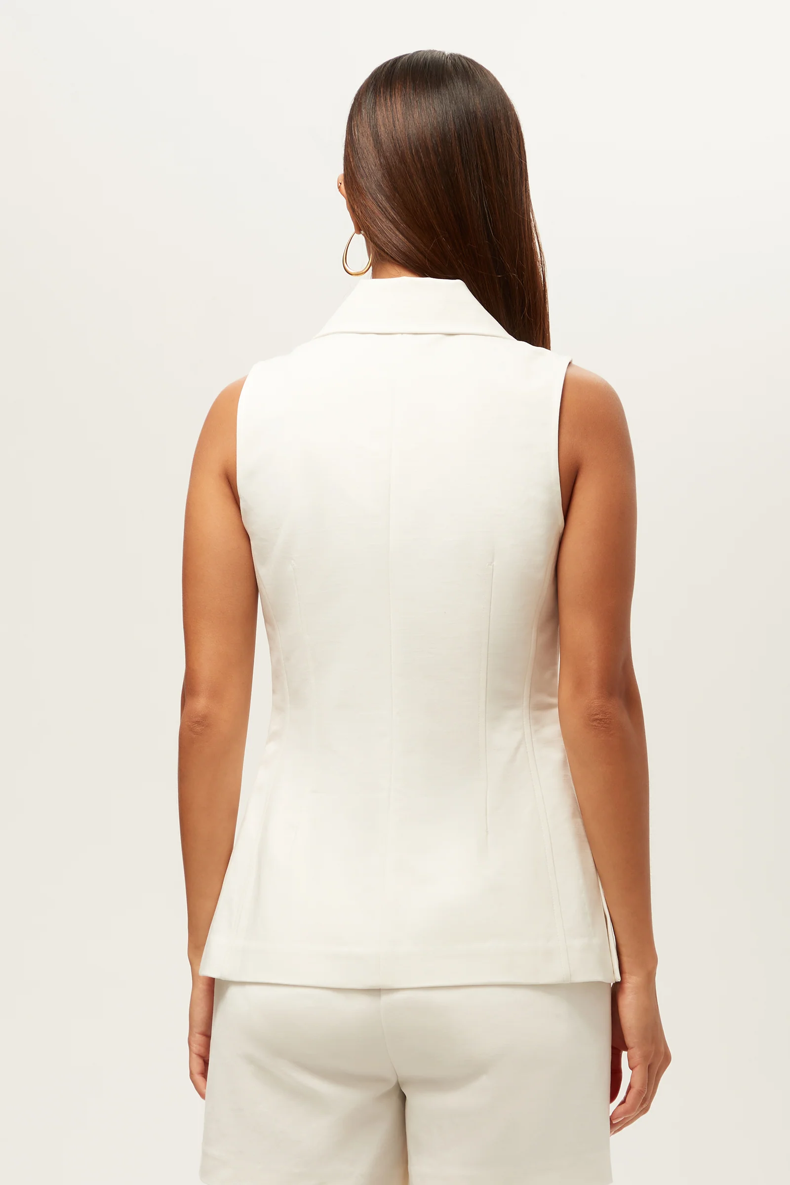 Follow Through Sleeveless Top - Solid Suiting - Image 3