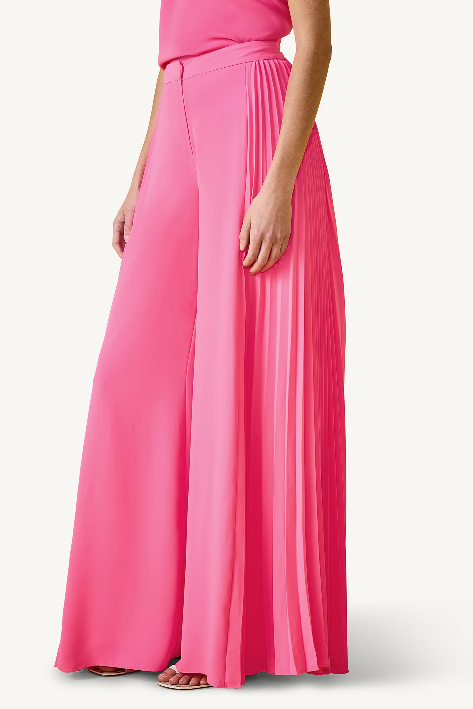 Frame Wide-Leg Pleated Pant - GS Georgette - Image 3