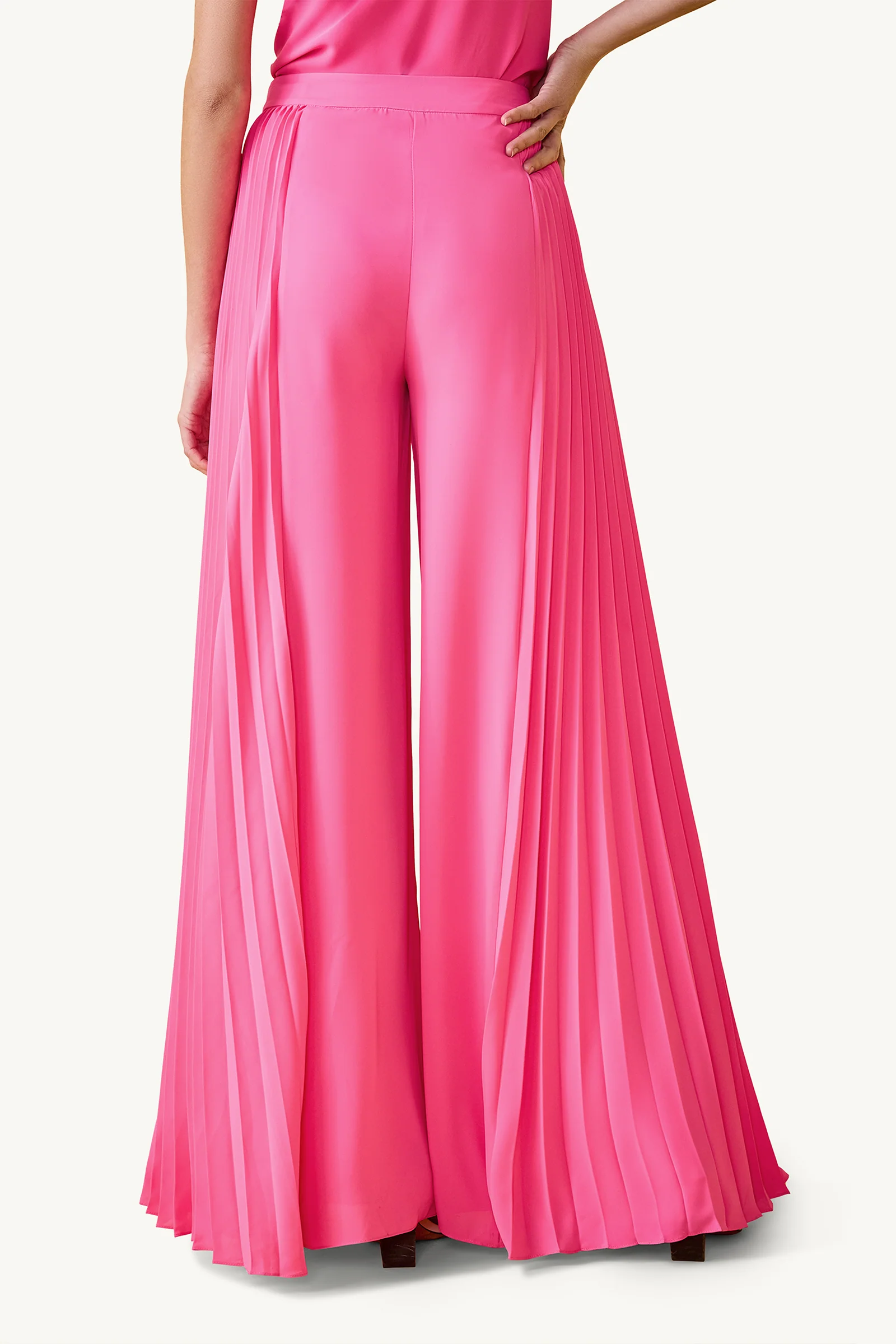 Frame Wide-Leg Pleated Pant - GS Georgette - Image 4