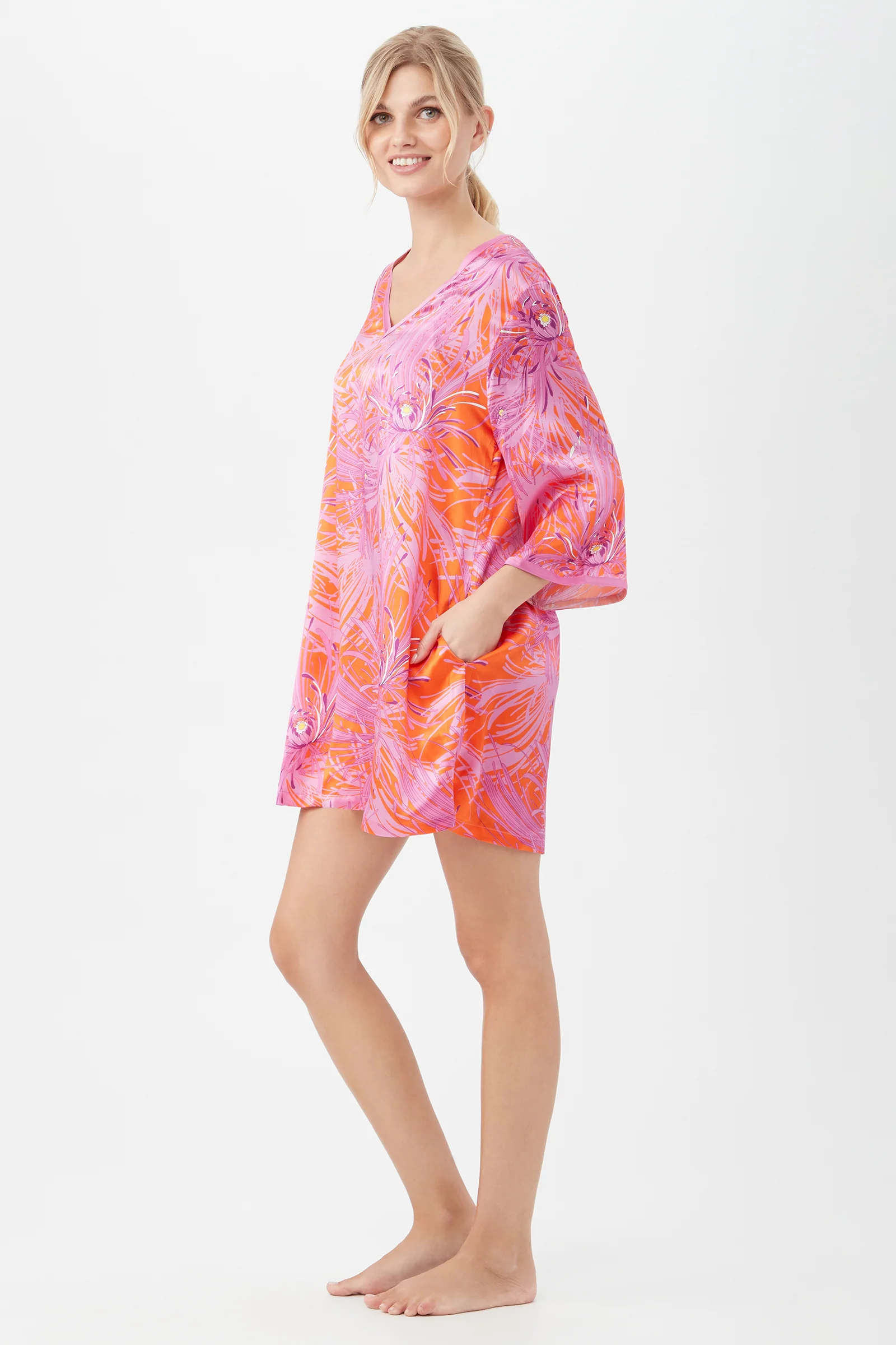 Fuji Mums Women's Long Sleeve Silk Caftan - Image 3