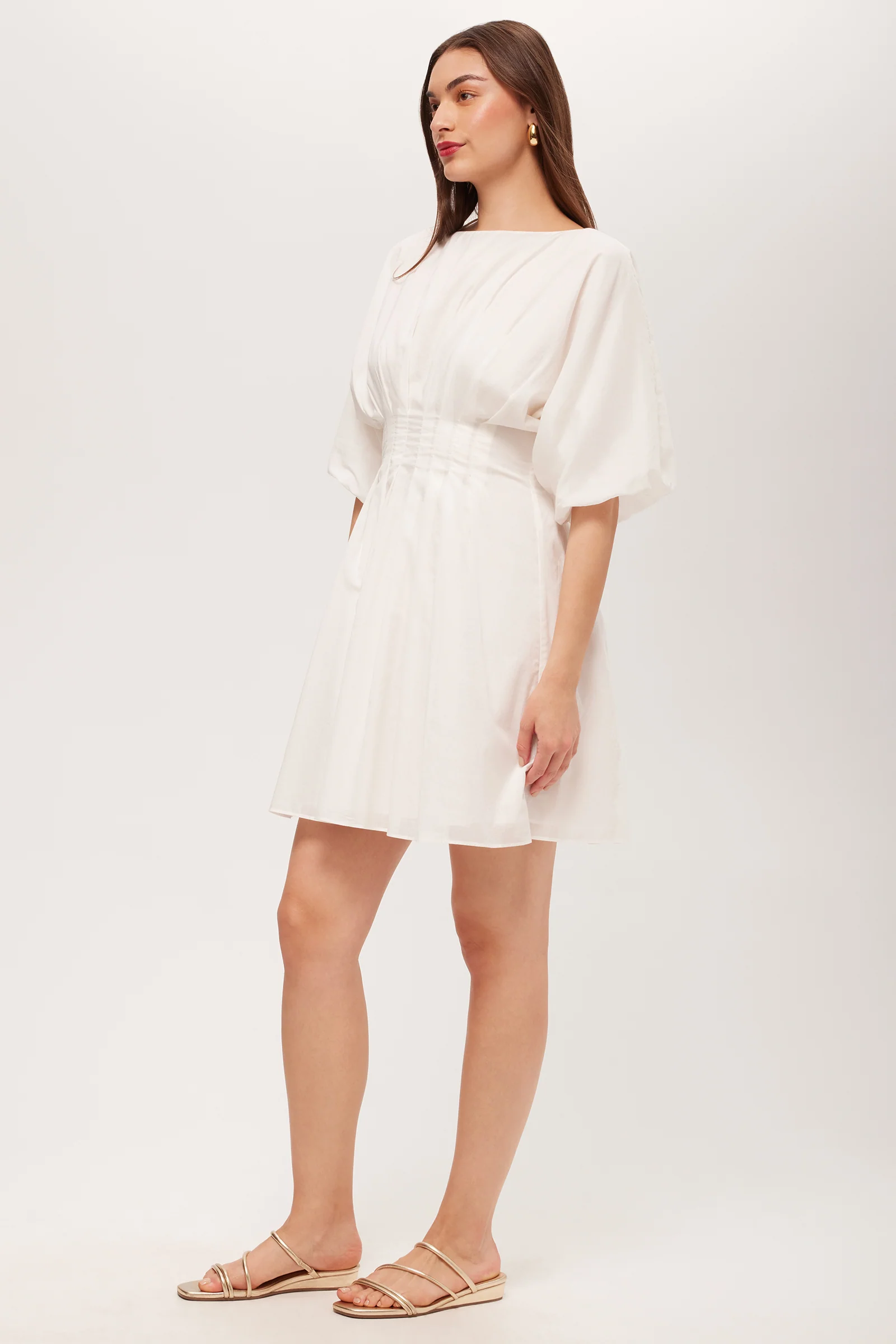 Gian Short-Sleeve Pleated Dress - Image 2