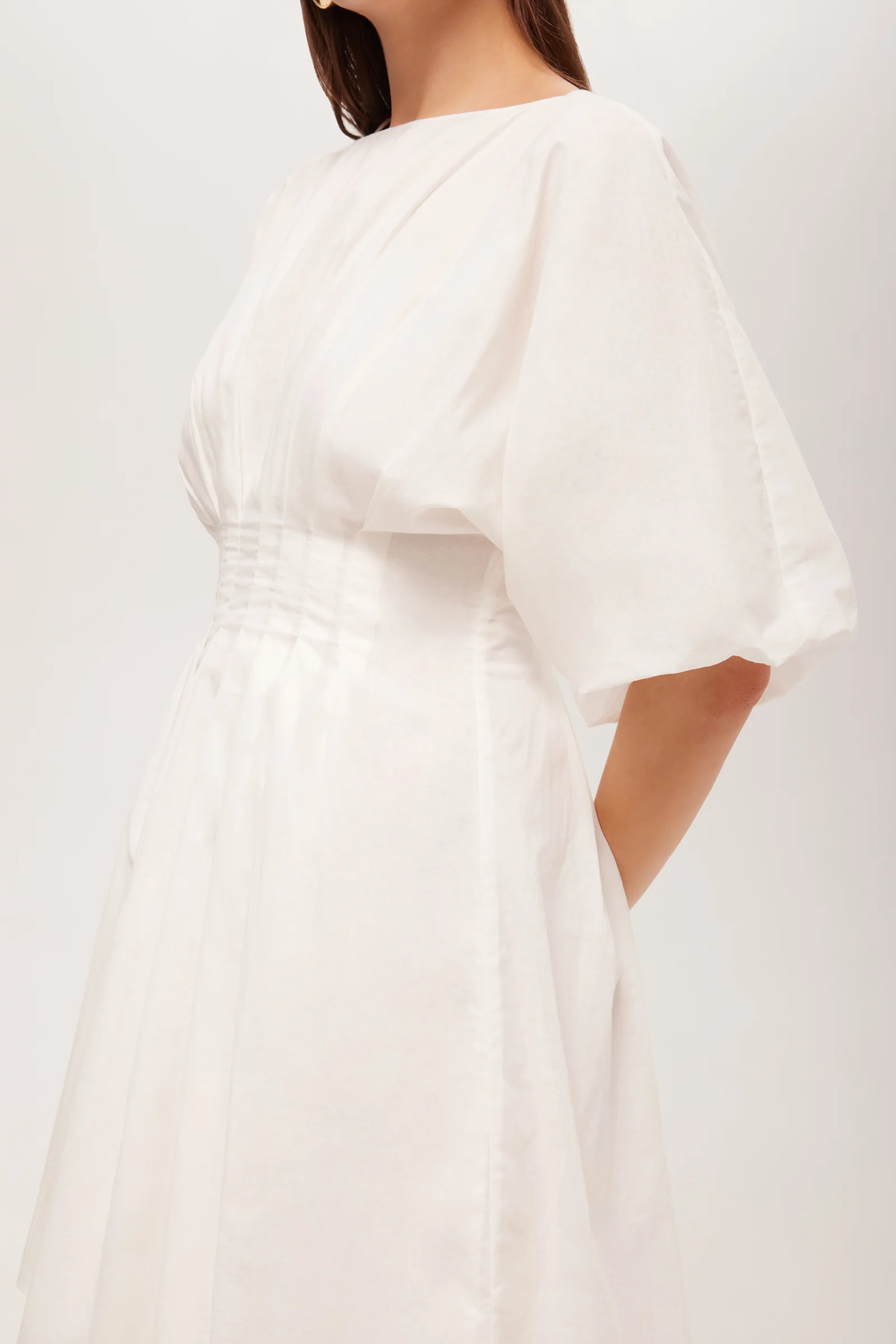 Gian Short-Sleeve Pleated Dress - Image 4