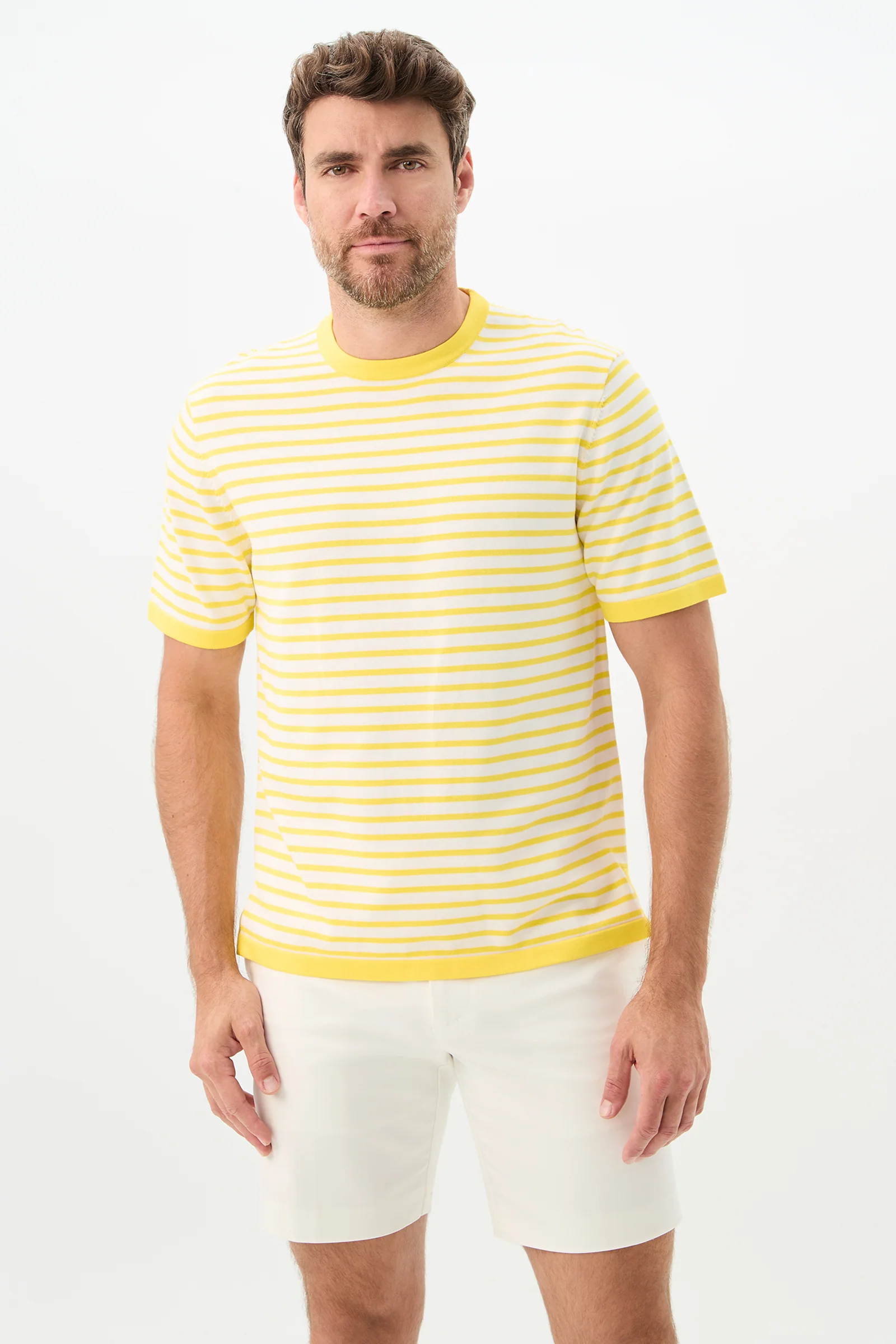 Giovanni Stripe Short-Sleeve Pullover - Image 5