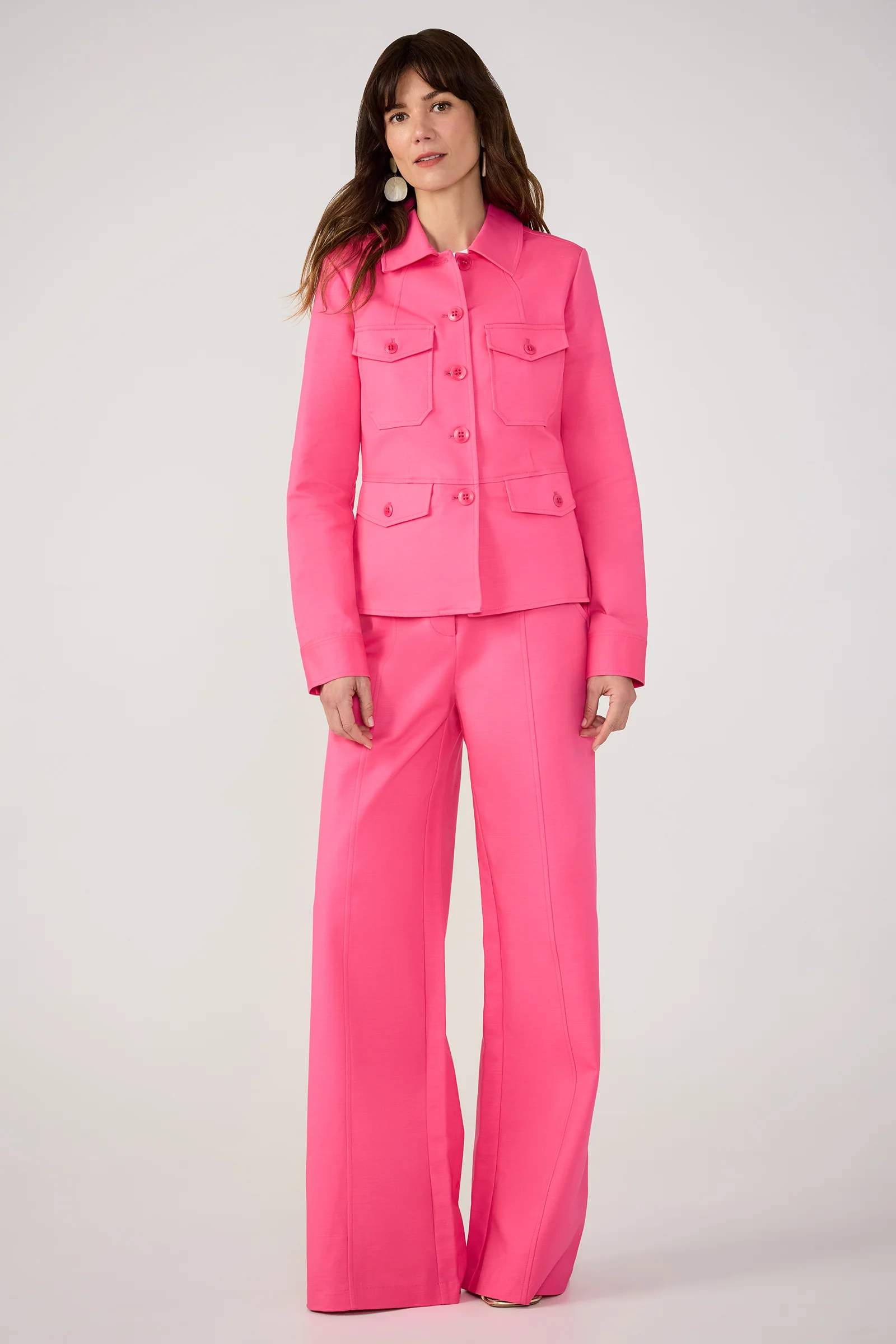 Half Court Wide-Leg Pant -Solid Suiting - Image 2