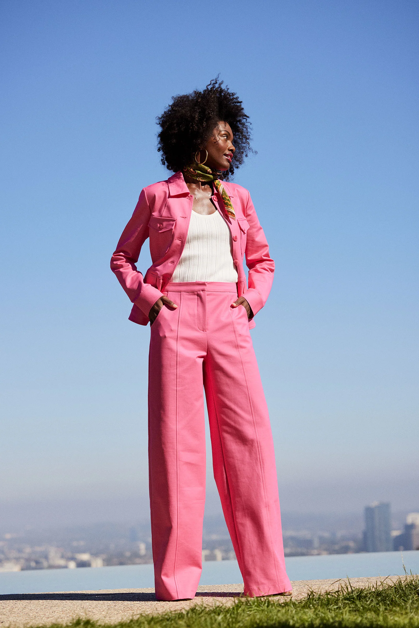 Half Court Wide-Leg Pant -Solid Suiting - Image 5