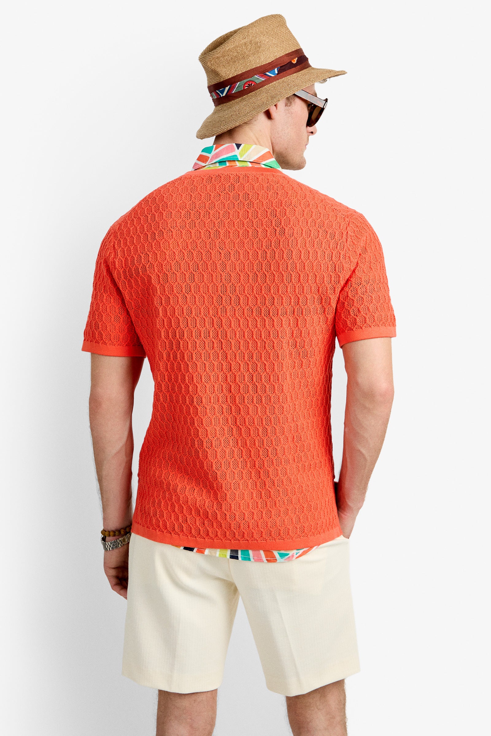 Heyes Mesh Henley V-Neck - Image 3