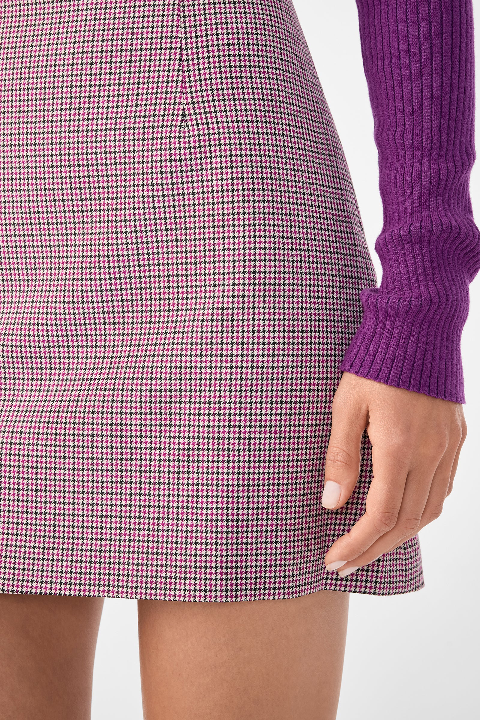 High Rise Rico Skirt - Hickory Houndstooth - Image 5