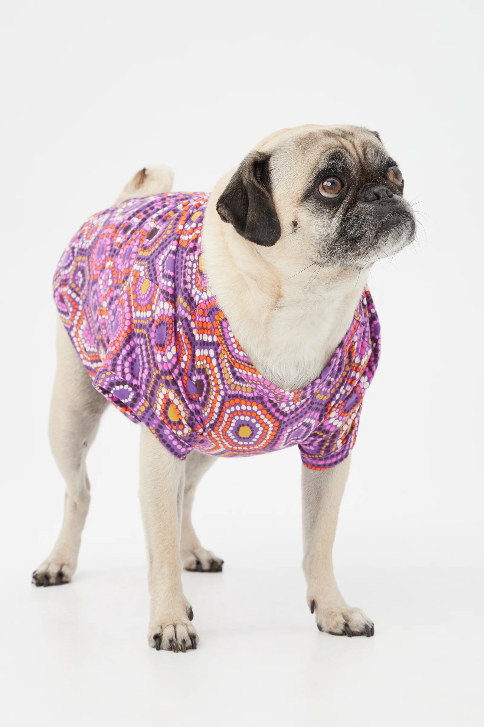 Honeycomb Dots Short Sleeve Jersey Dog Pajama Shirt - Image 2