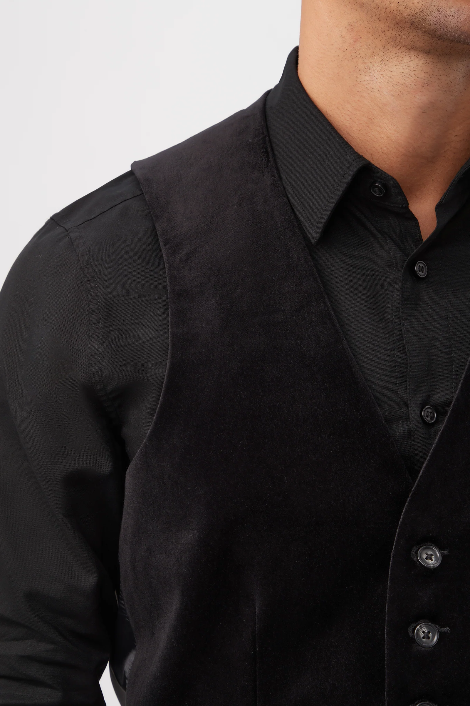 Irving Vest - Black Velveteen - Image 5