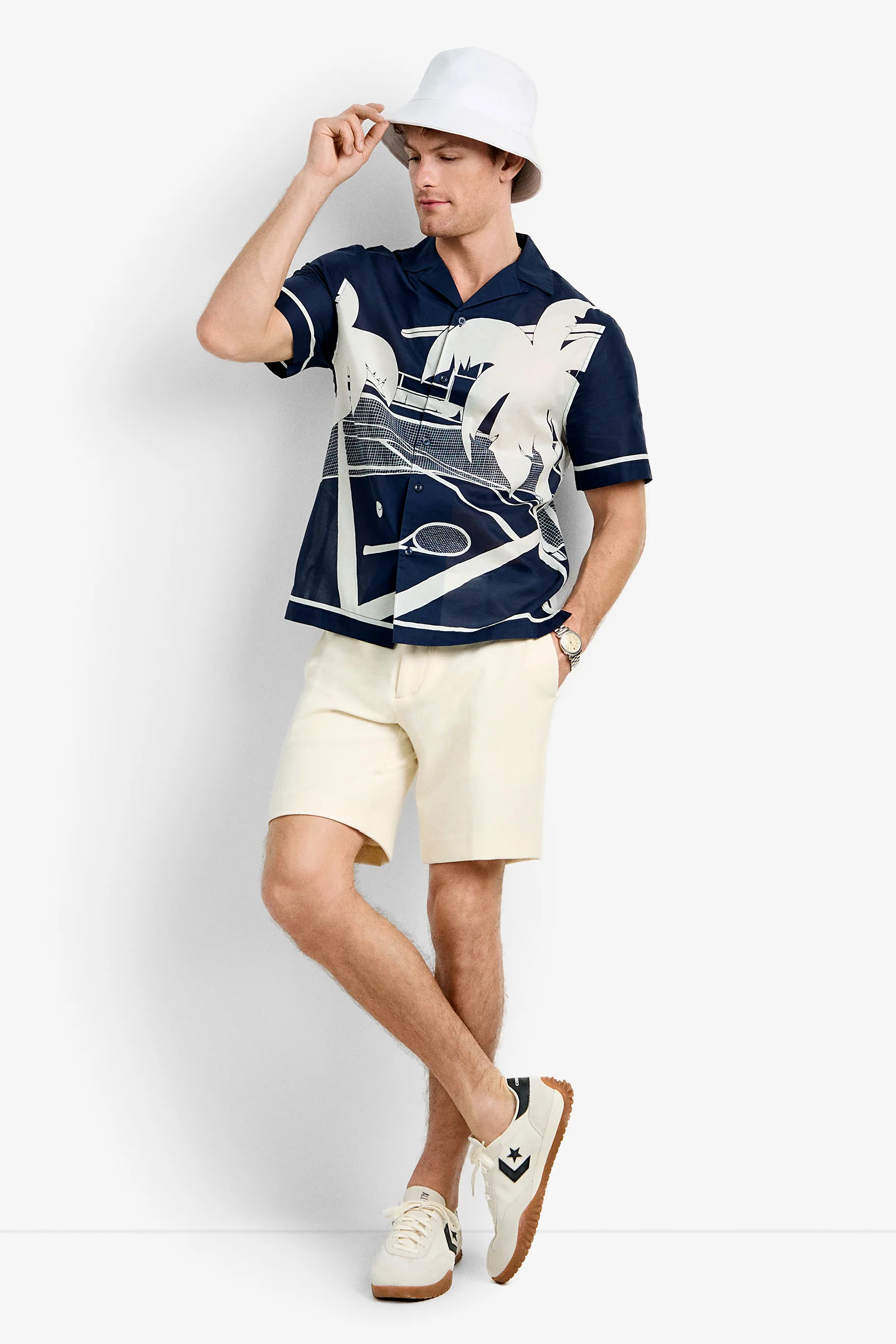 Josue Short-Sleeve Shirt - Tennis Print