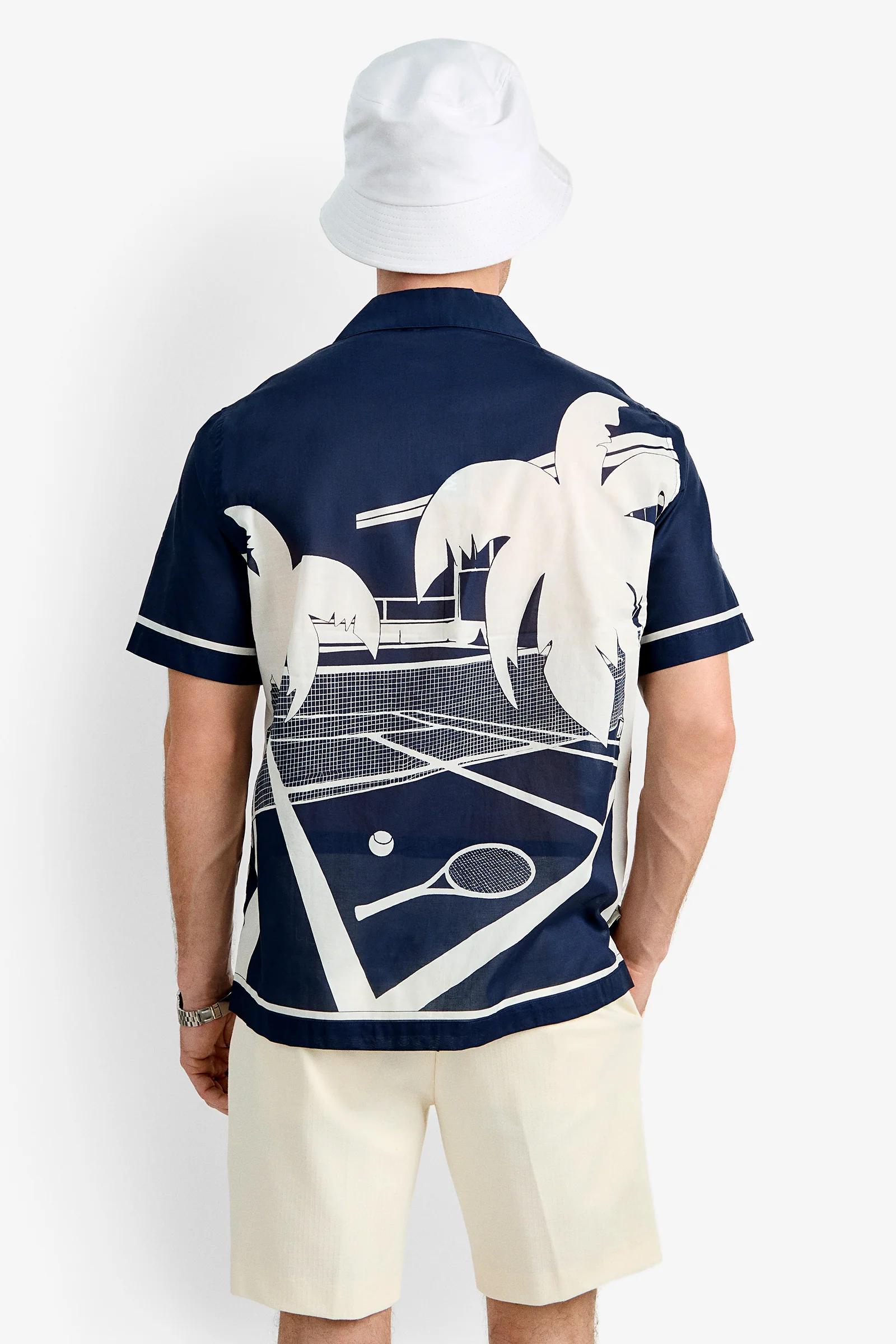 Josue Short-Sleeve Shirt - Tennis Print - Image 3