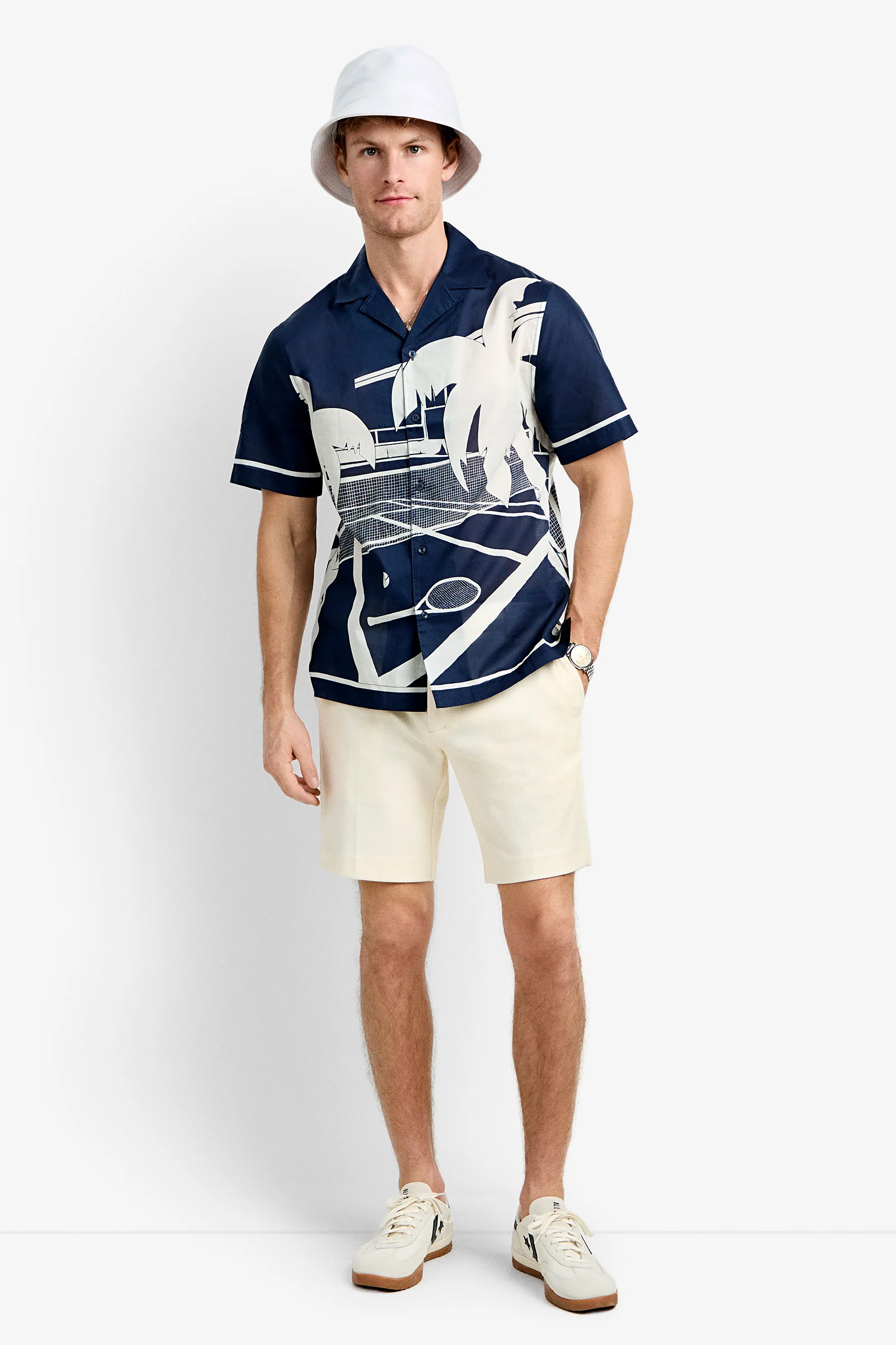 Josue Short-Sleeve Shirt - Tennis Print - Image 8