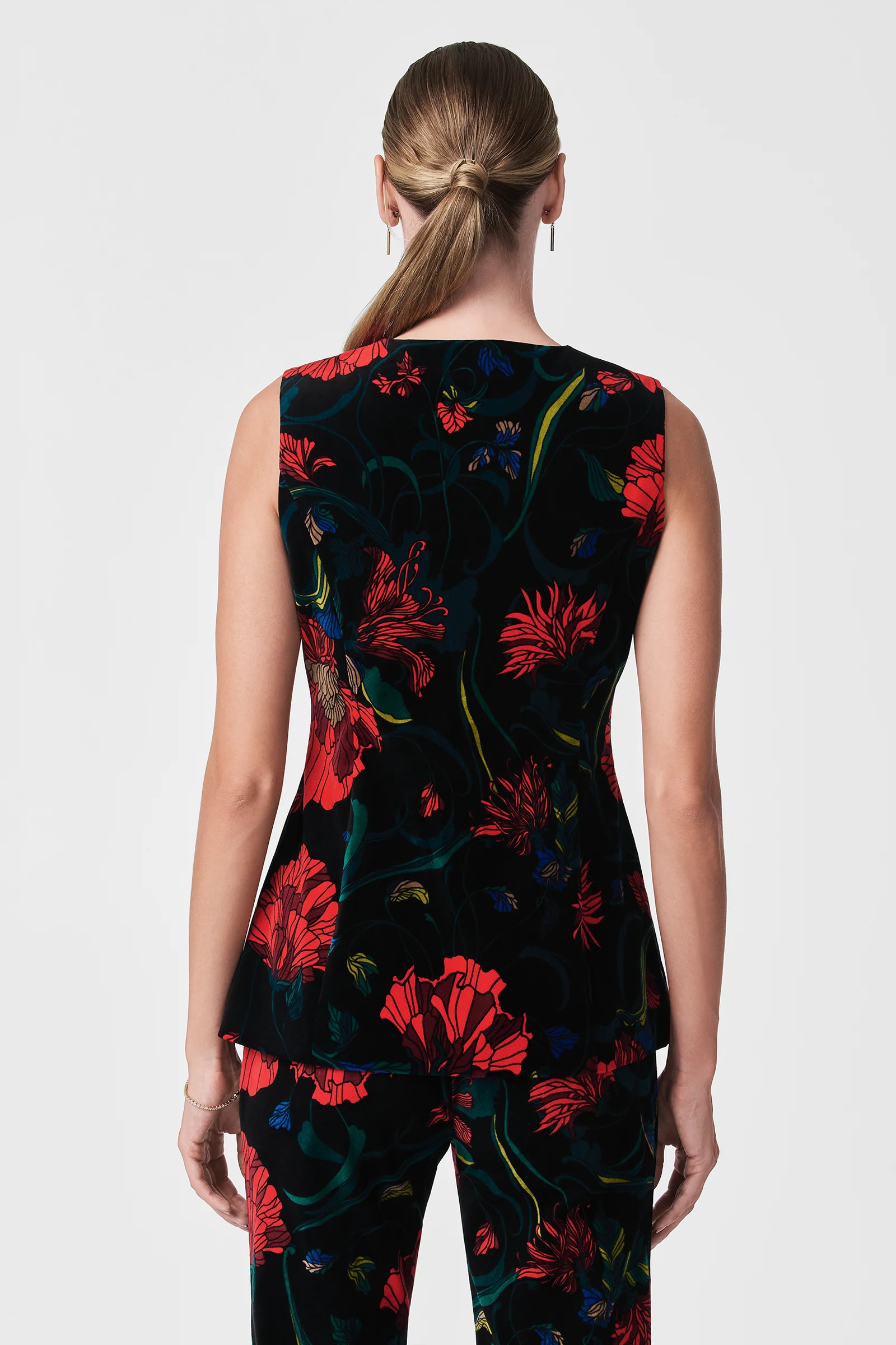 Kary Printed Velvet Vest - Image 4