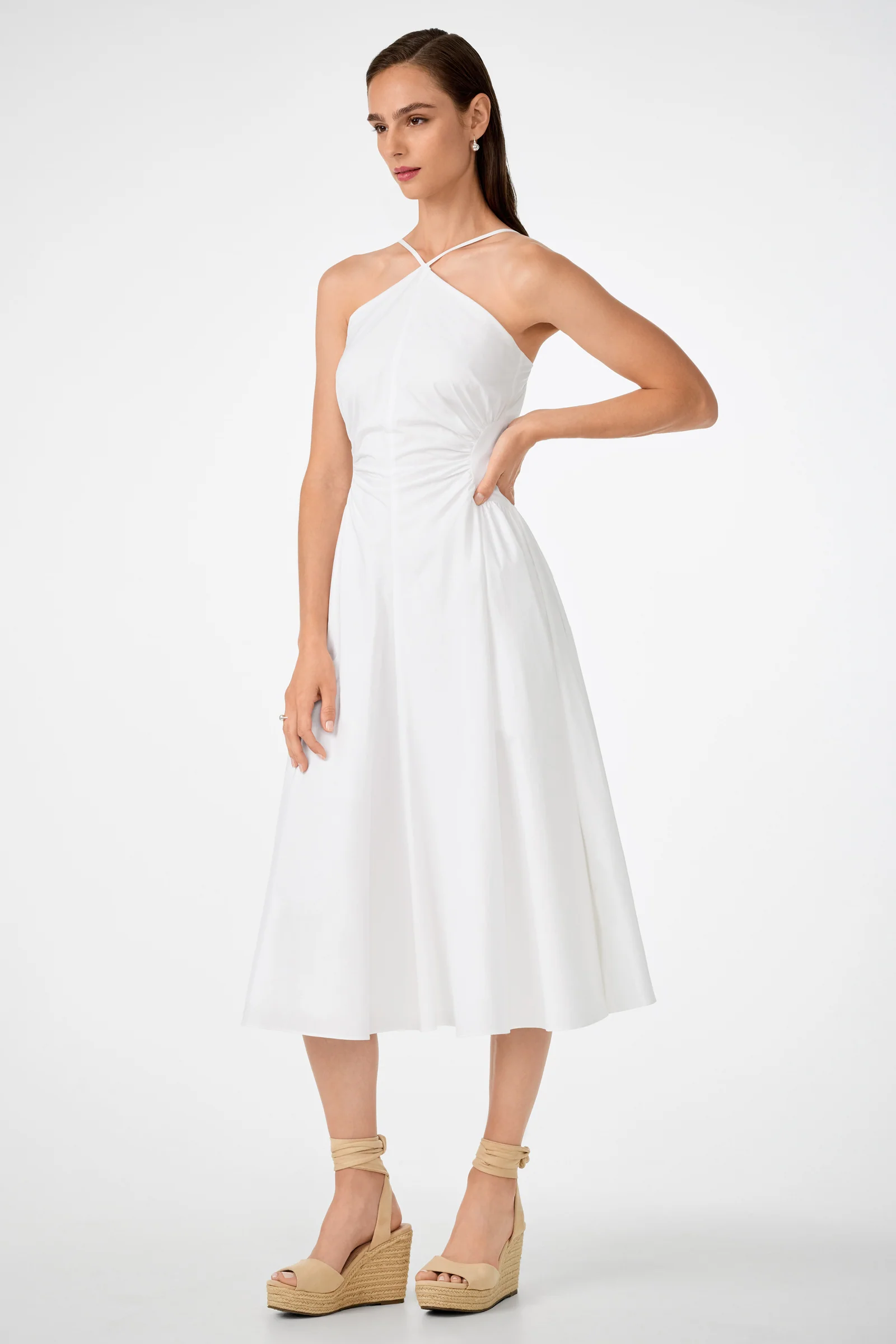 Kata Shirred Waist Midi Dress - Image 2