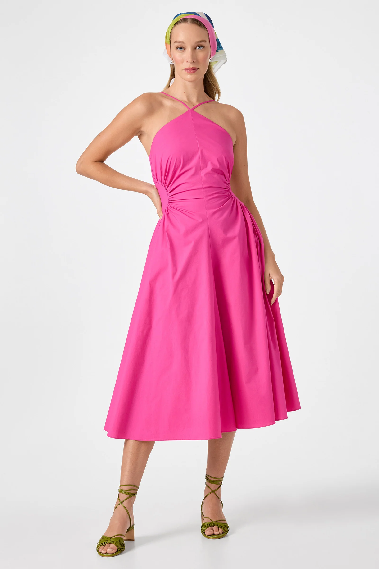 Kata Shirred Waist Midi Dress - Image 6