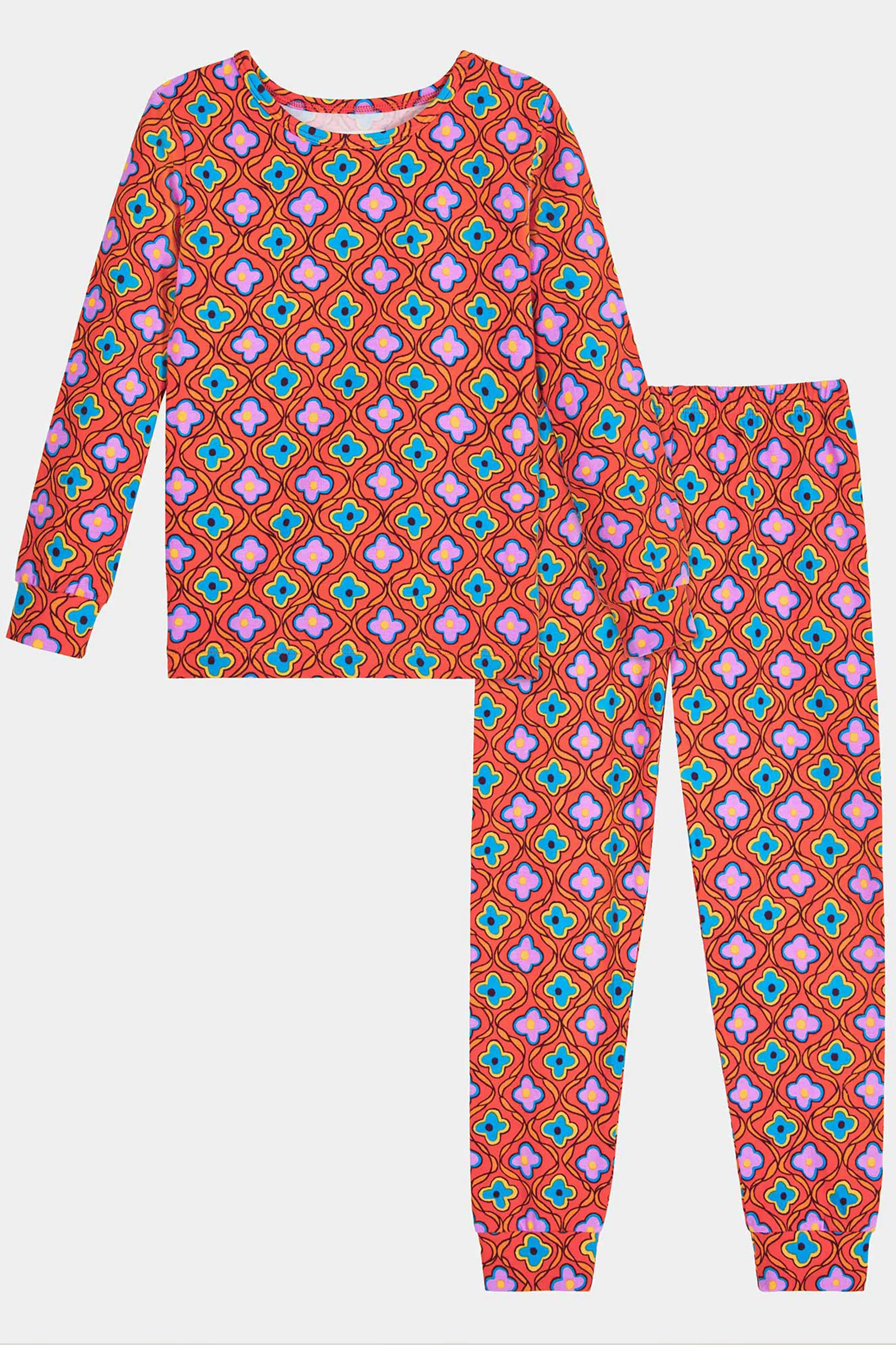 Kids PJ Set Daisy Foulard - Image 3