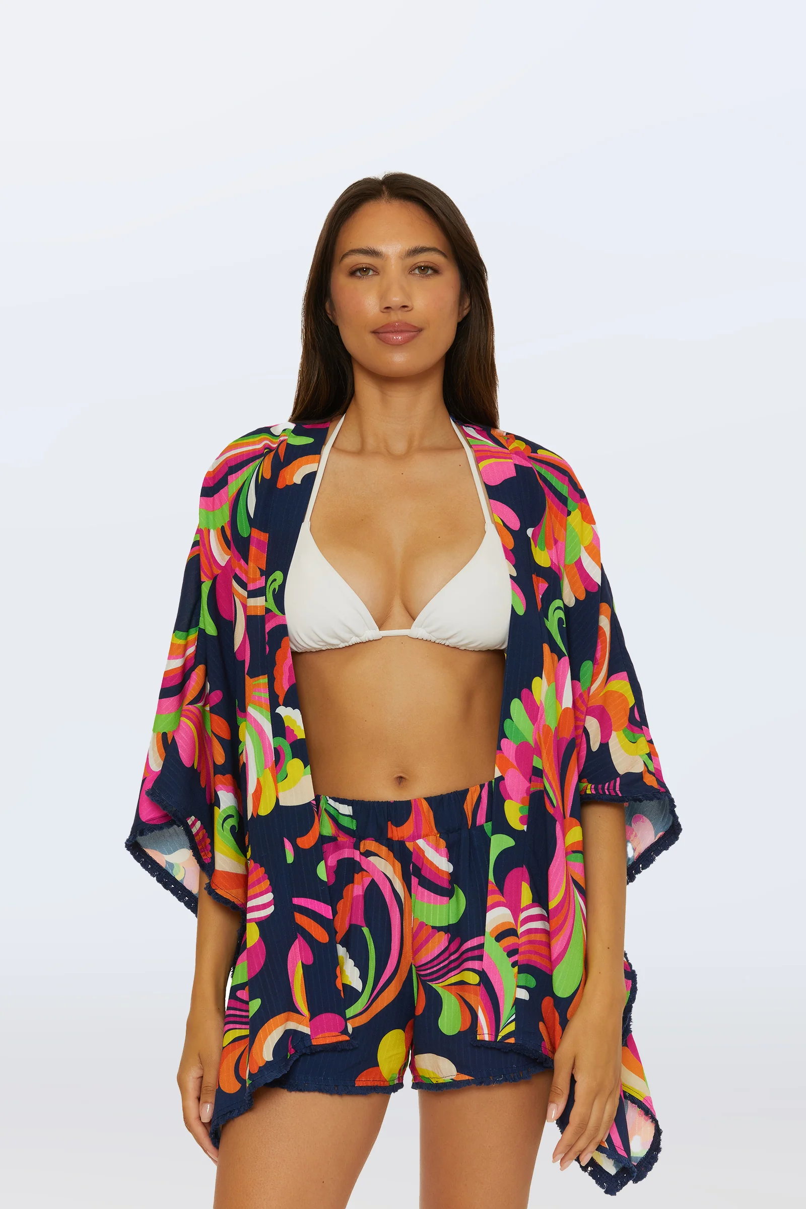 Kimono Swim Cover-Up - Palms Paradise