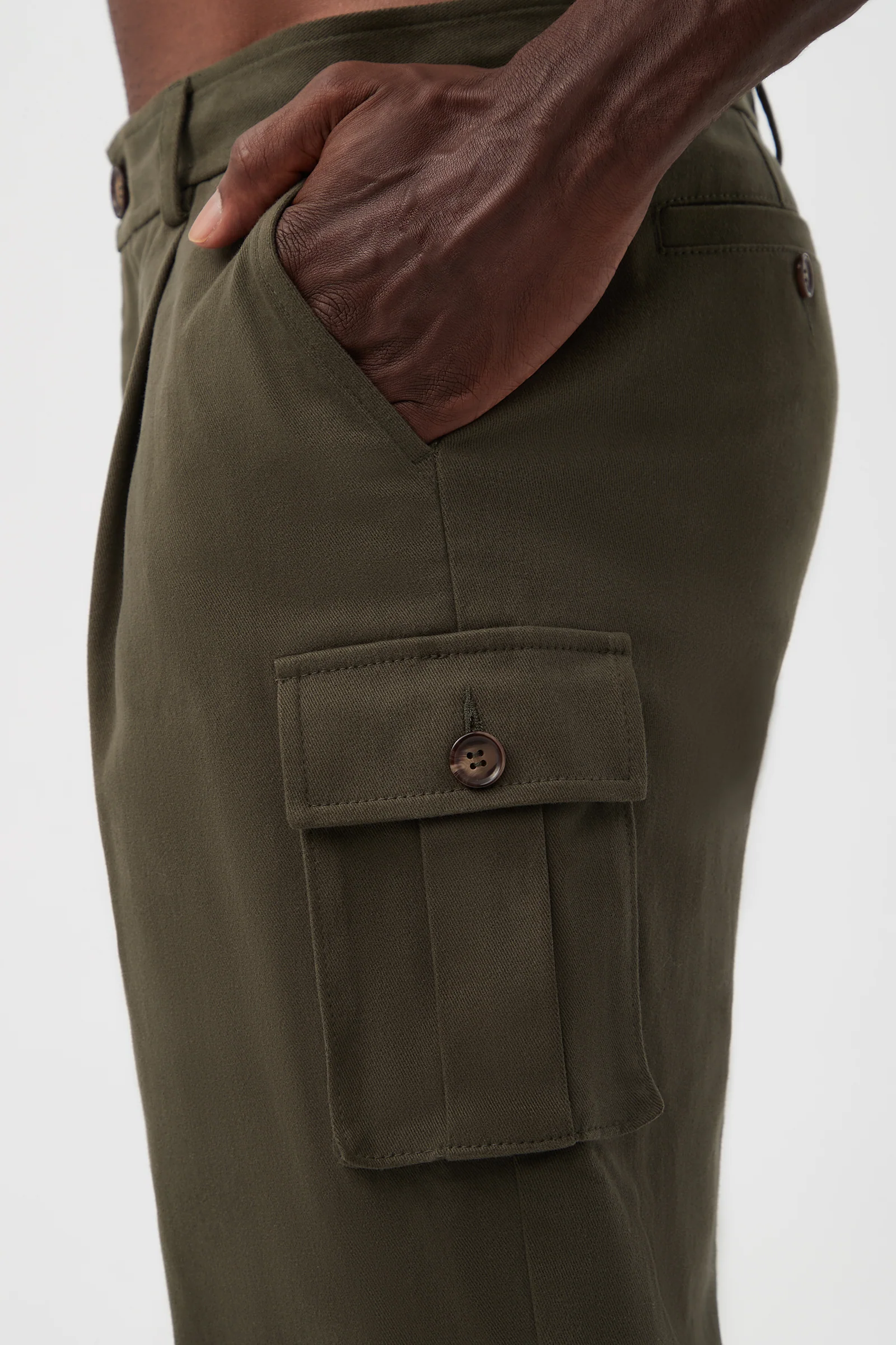 Lincoln Heights Cargo Trouser - Brushed Twill - Image 4