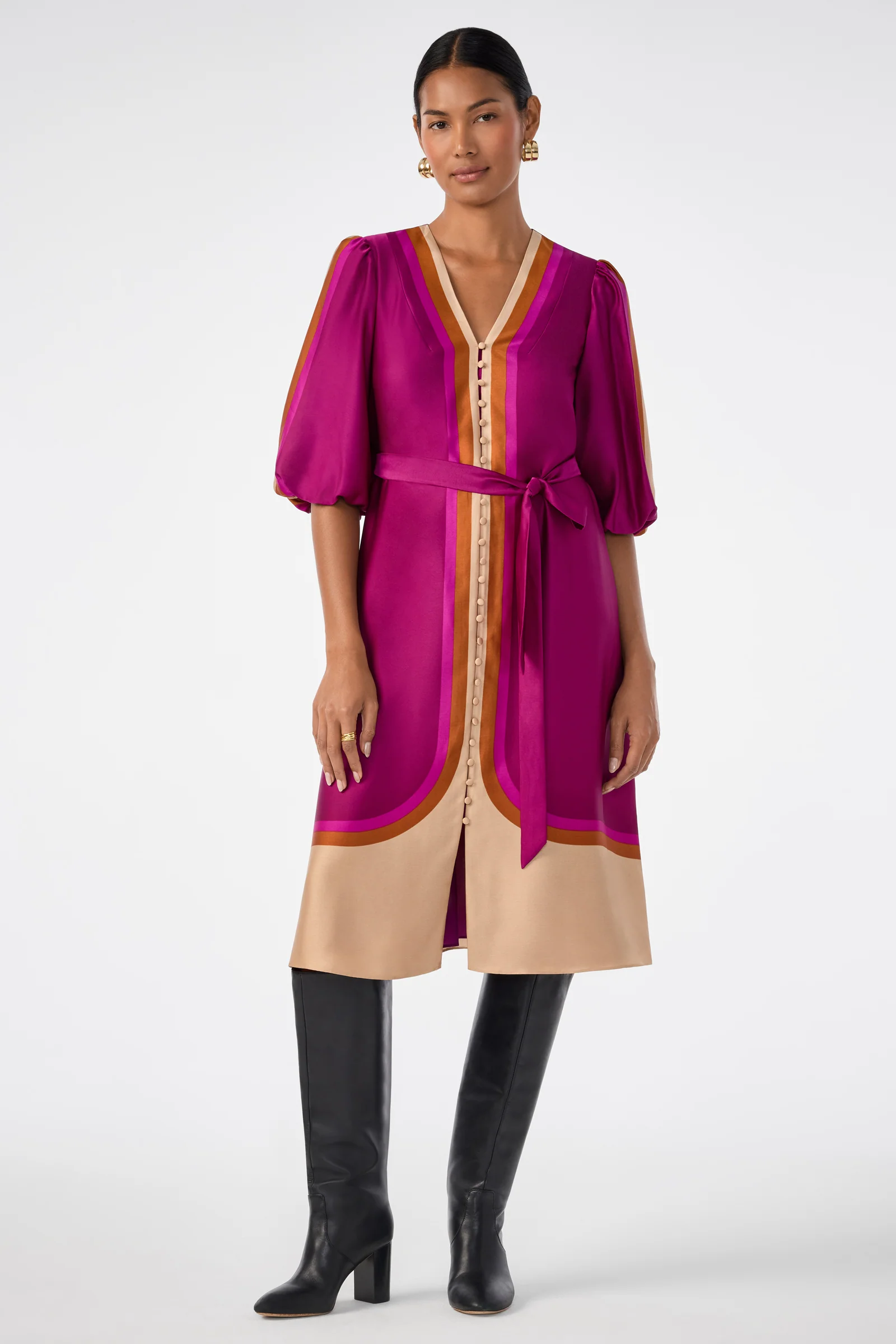 Linden Puff-Sleeve Dress
