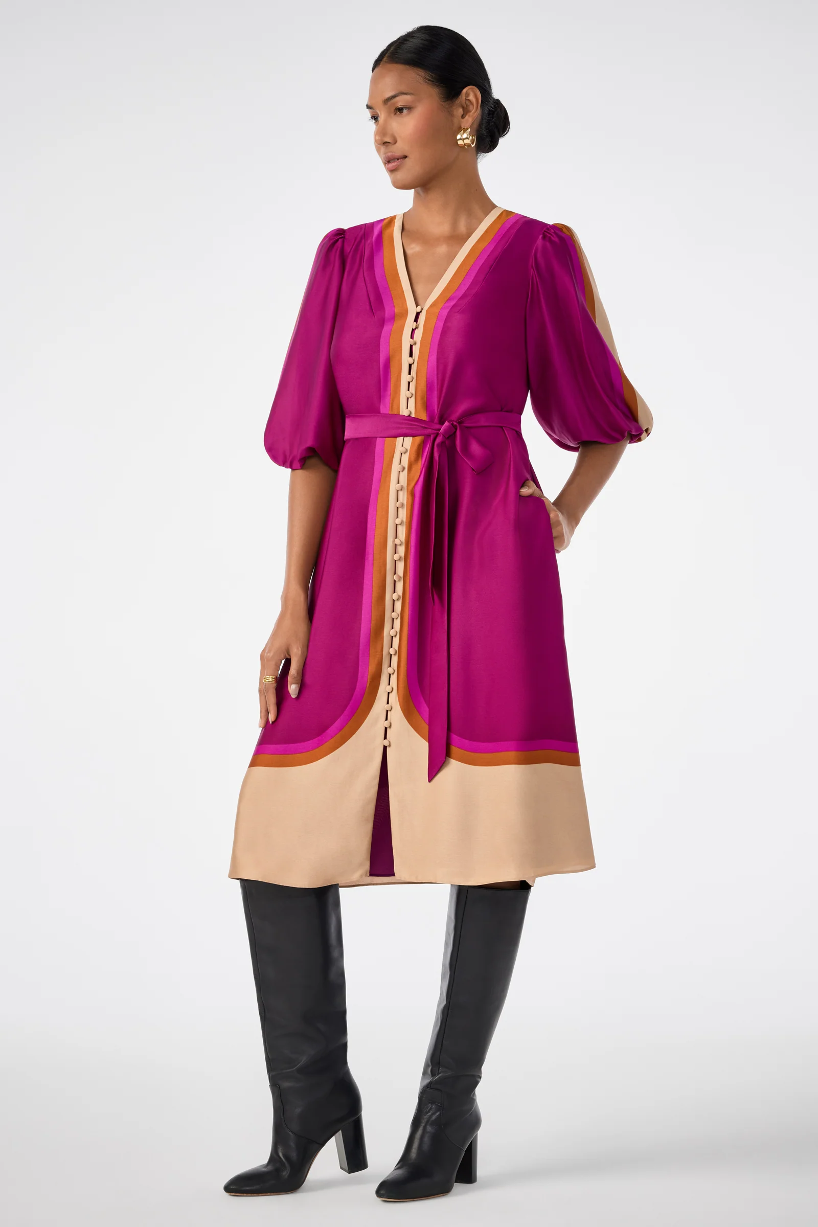 Linden Puff-Sleeve Dress - Image 2