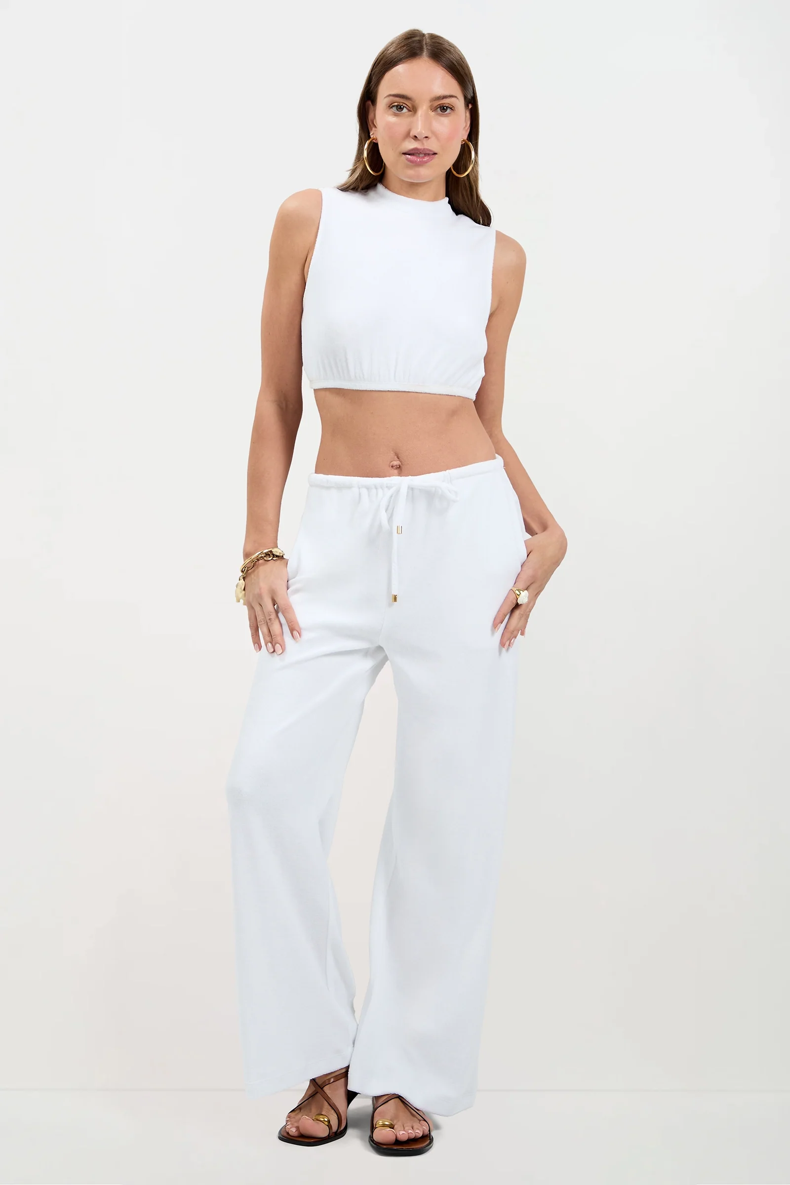 Linsk Wide-Leg Pant - Poolside Terry