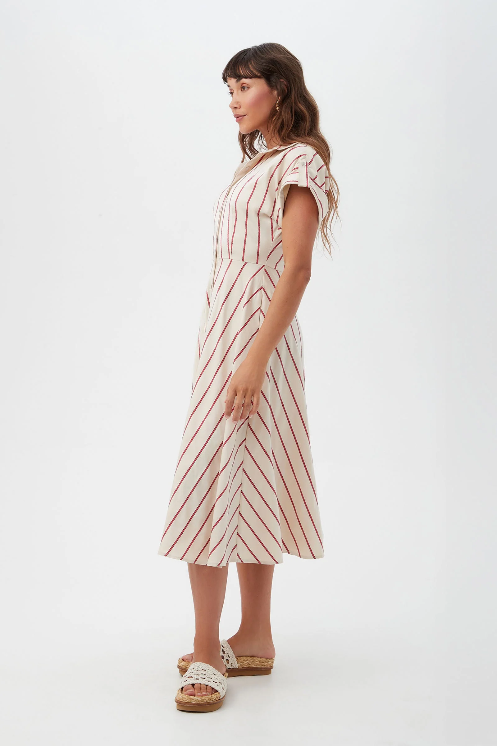 Lorain Midi Dress - Solaire Stripe - Image 6