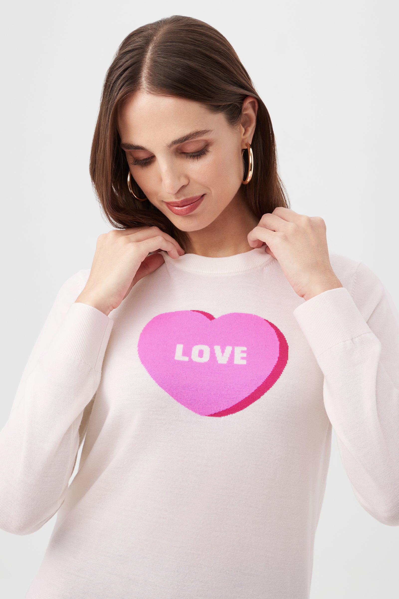 Love Merino Wool Crewneck Sweater - Image 4