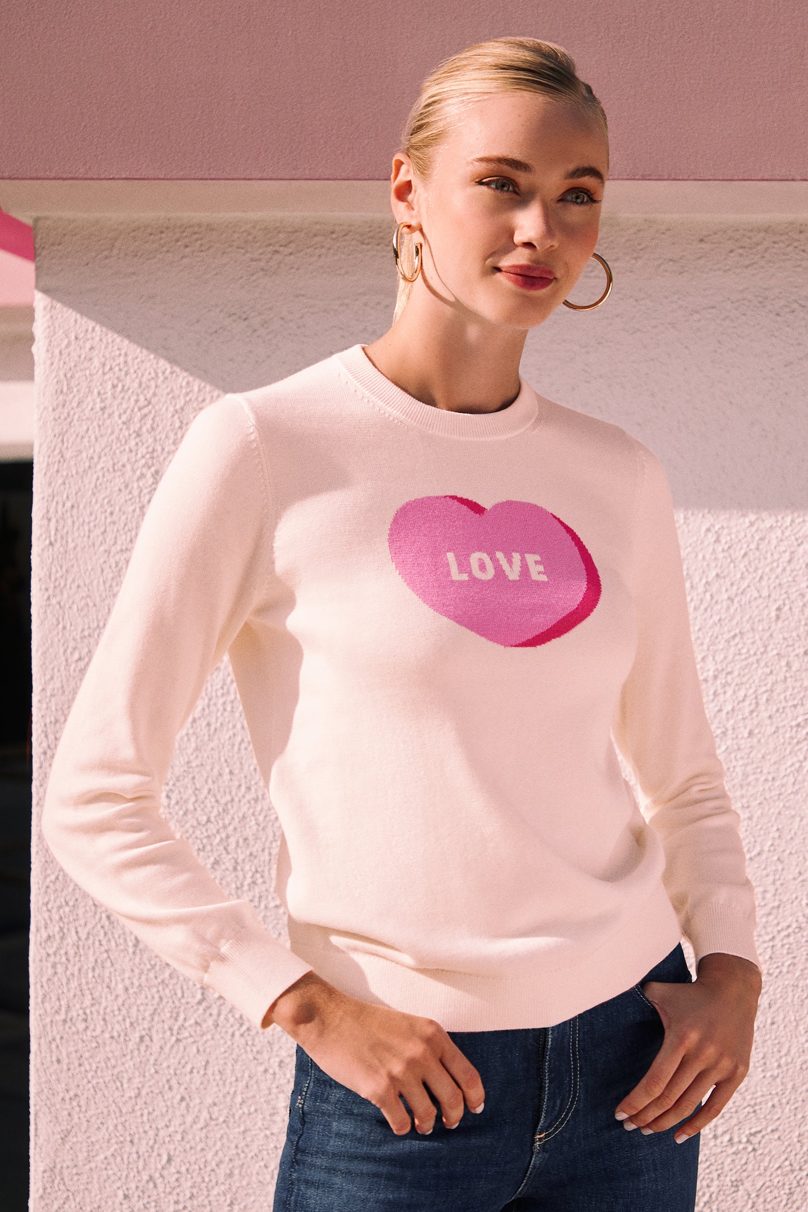 Love Merino Wool Crewneck Sweater - Image 5