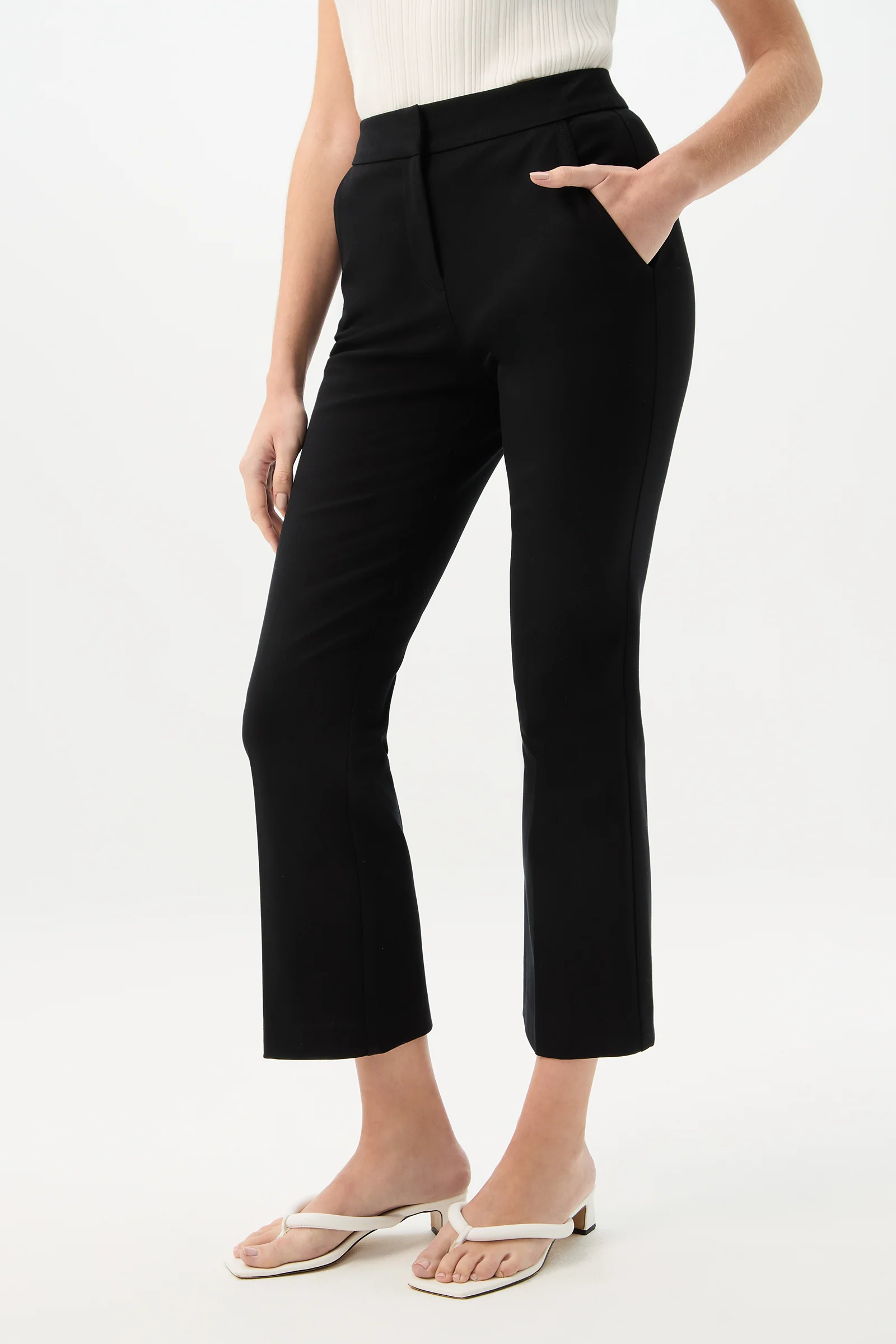 Lulu Cropped Pant - Cotton Bi-Stretch - Image 3