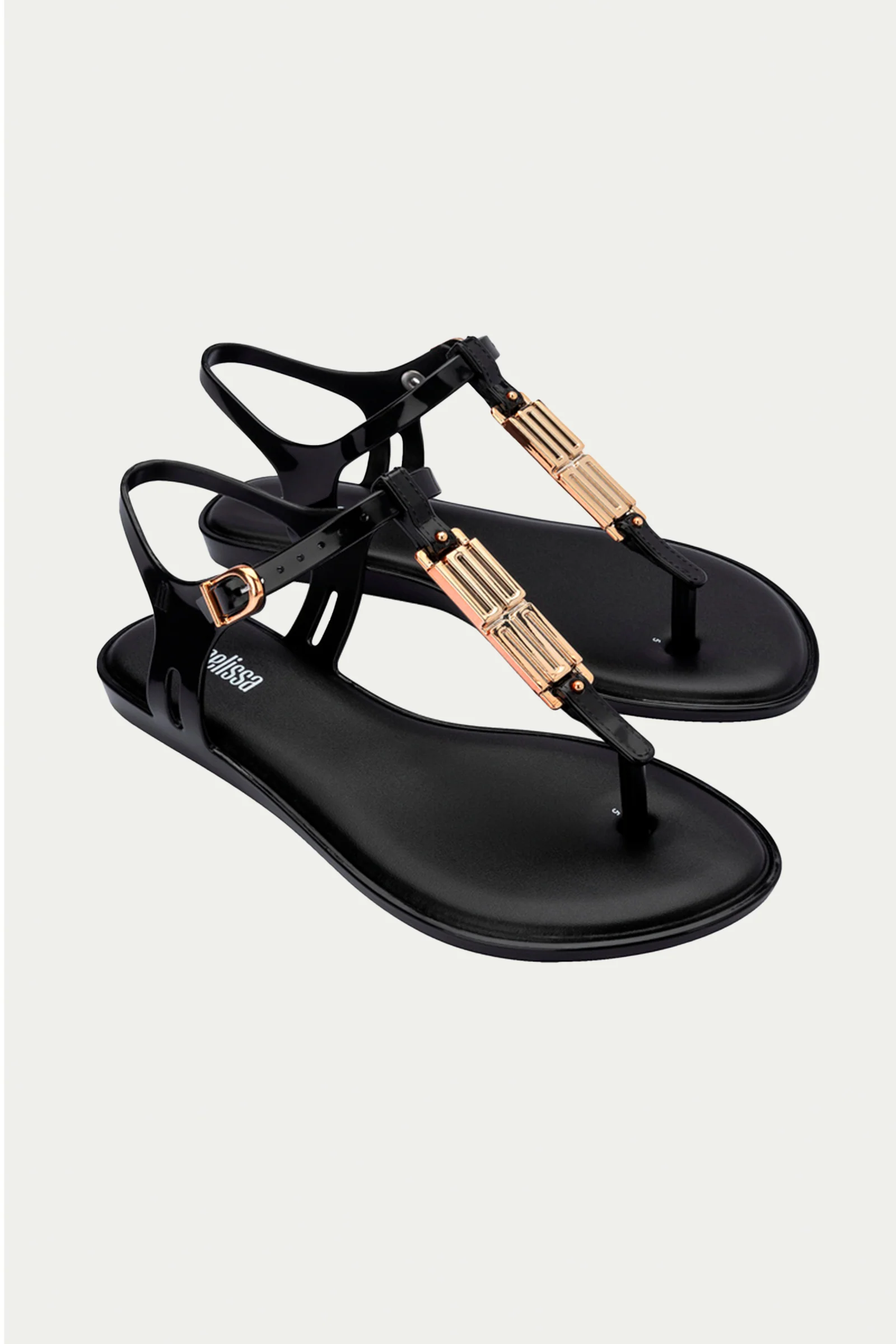 Melissa Solar Chic T-Strap Sandal - Black - Image 2