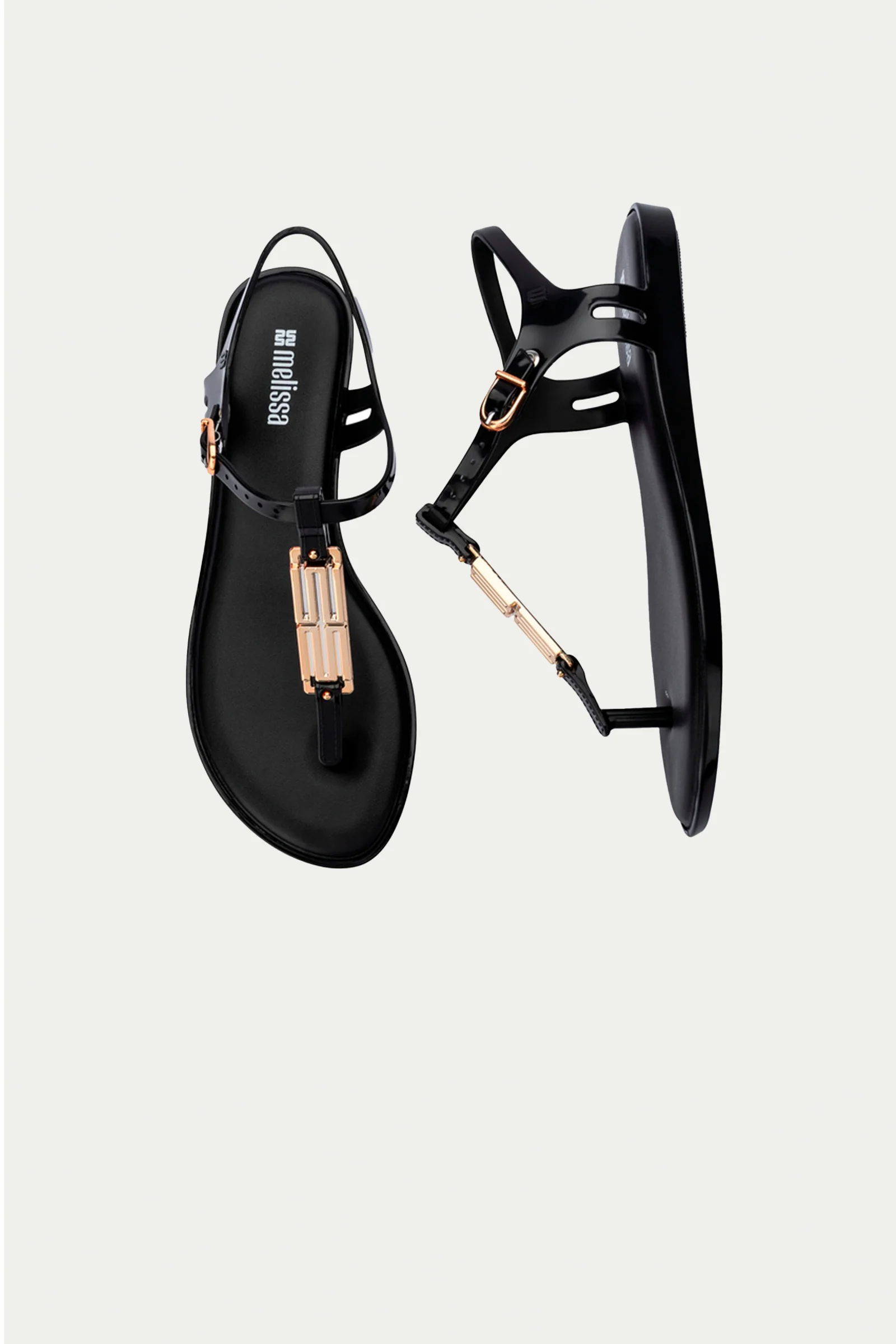 Melissa Solar Chic T-Strap Sandal - Black - Image 5