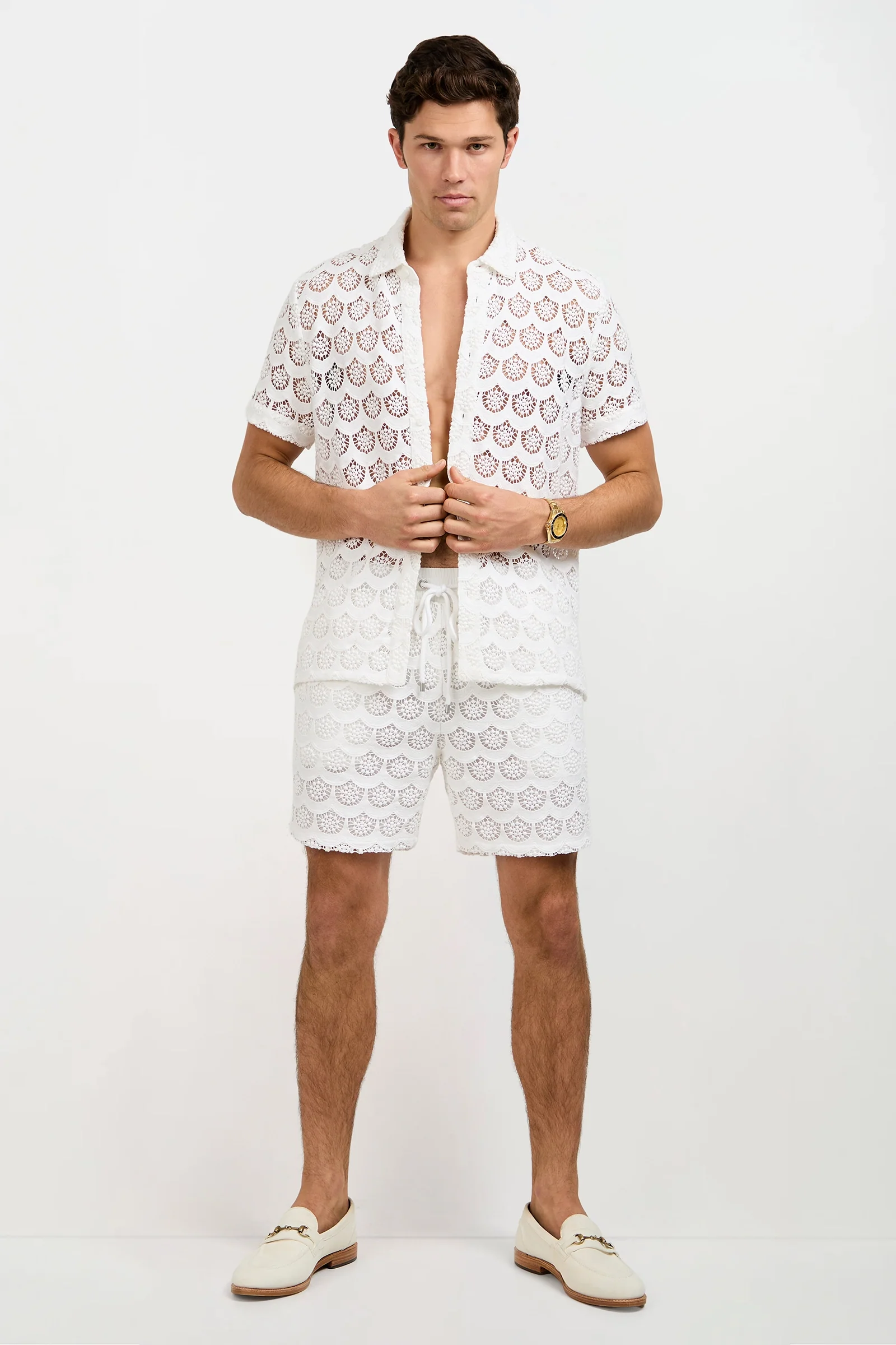 Branson Crochet Lace Shirt
