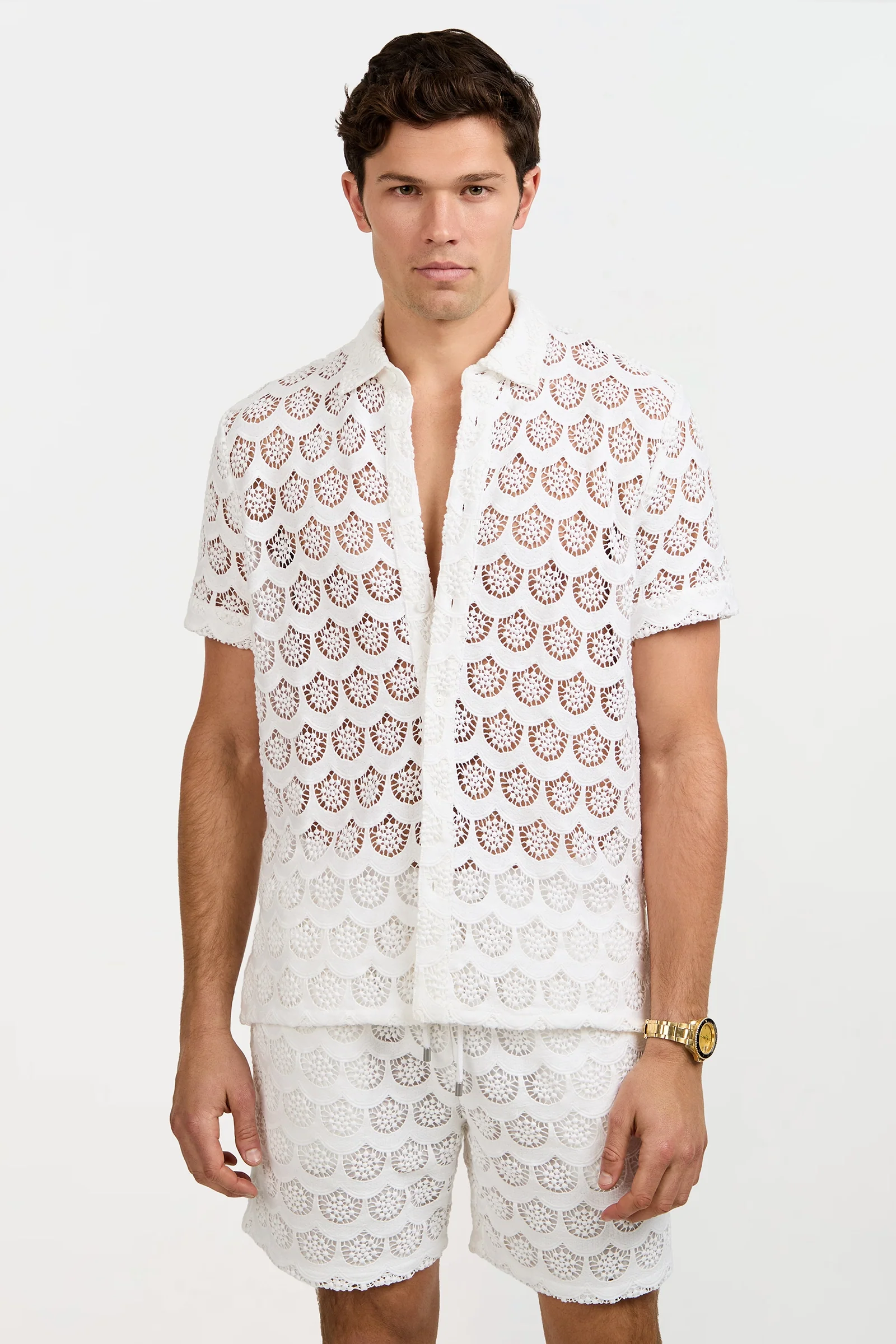 Branson Crochet Lace Shirt - Image 2