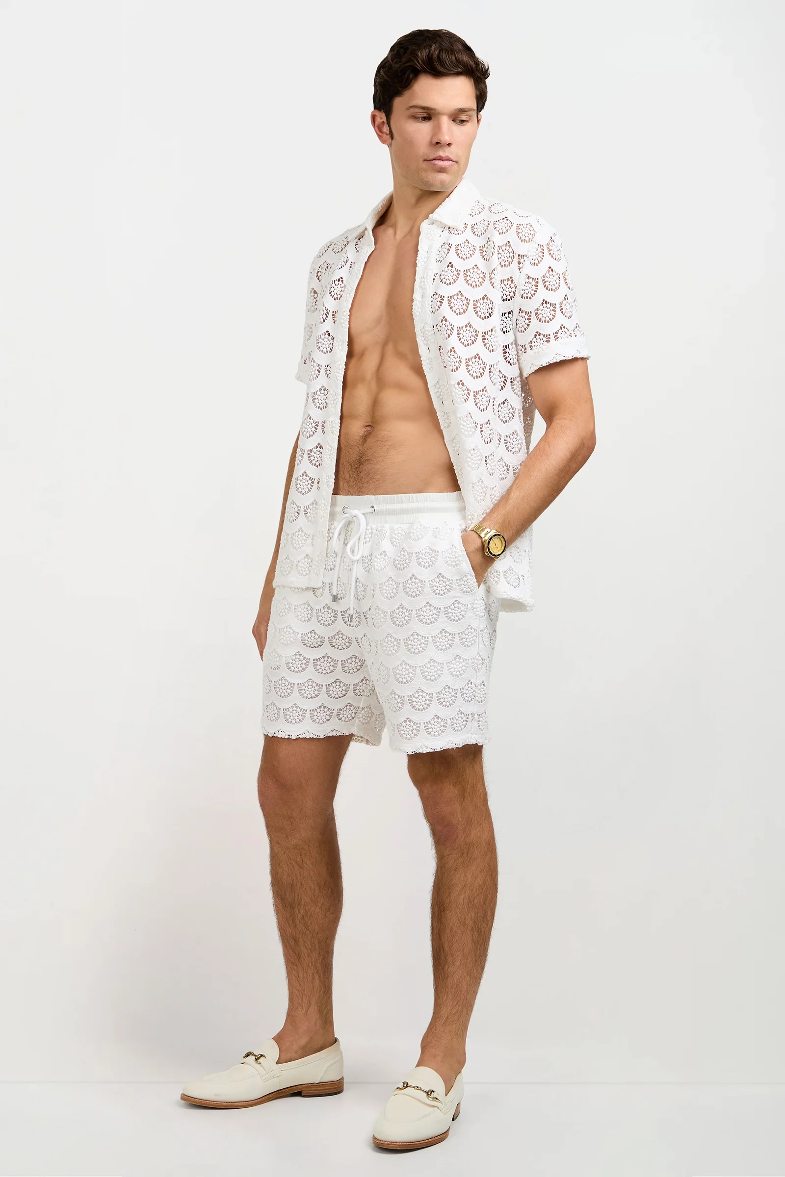 Branson Crochet Lace Shirt - Image 4