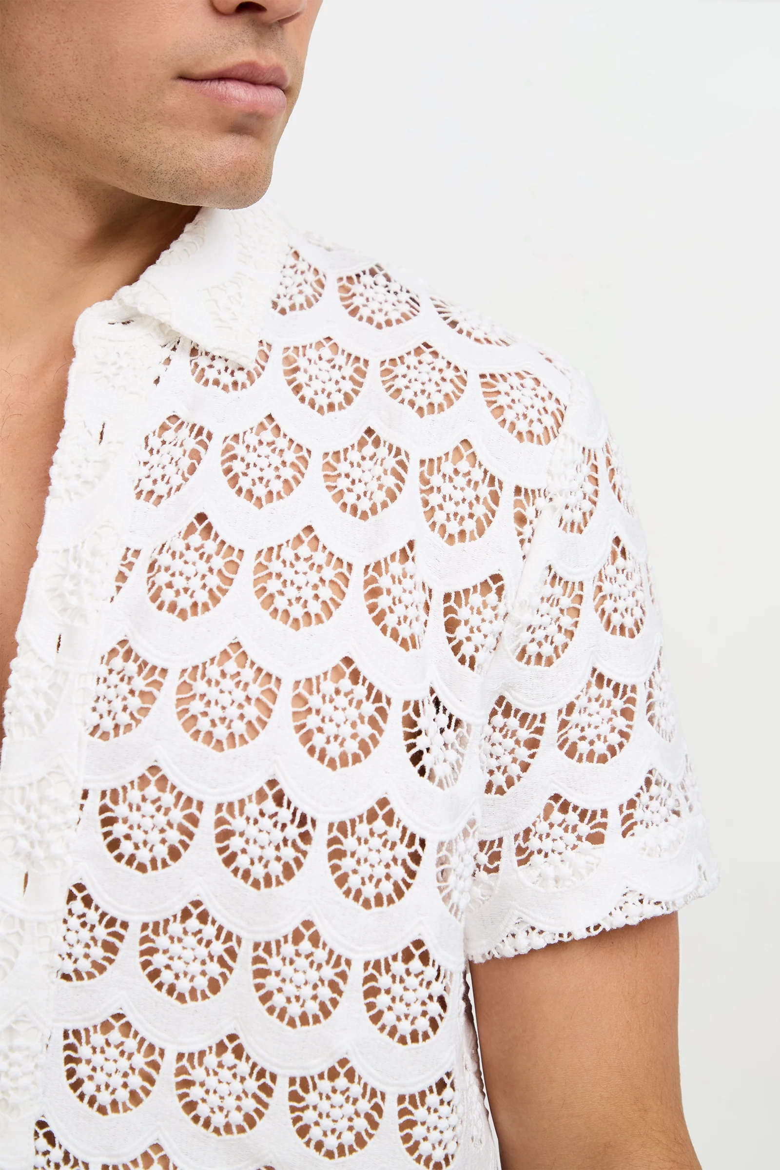 Branson Crochet Lace Shirt - Image 5