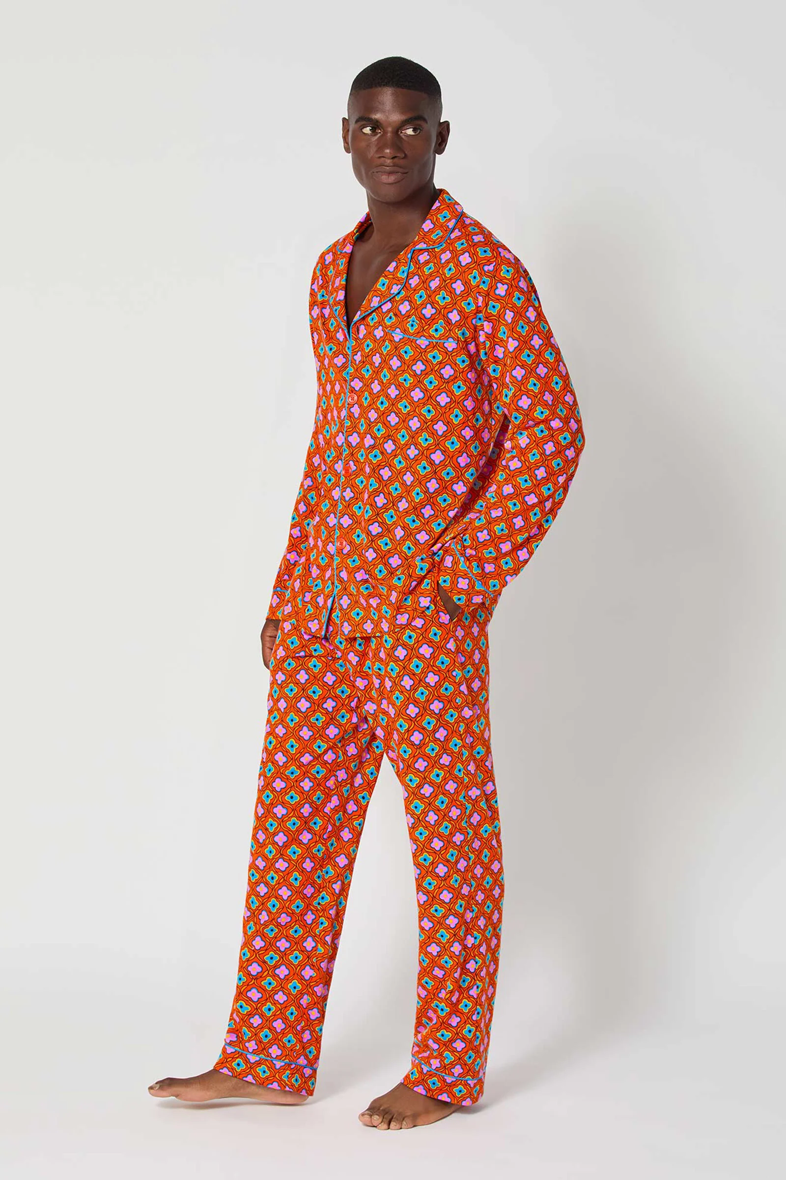 Men's Classic PJ Set - Daisy Foulard - Image 2