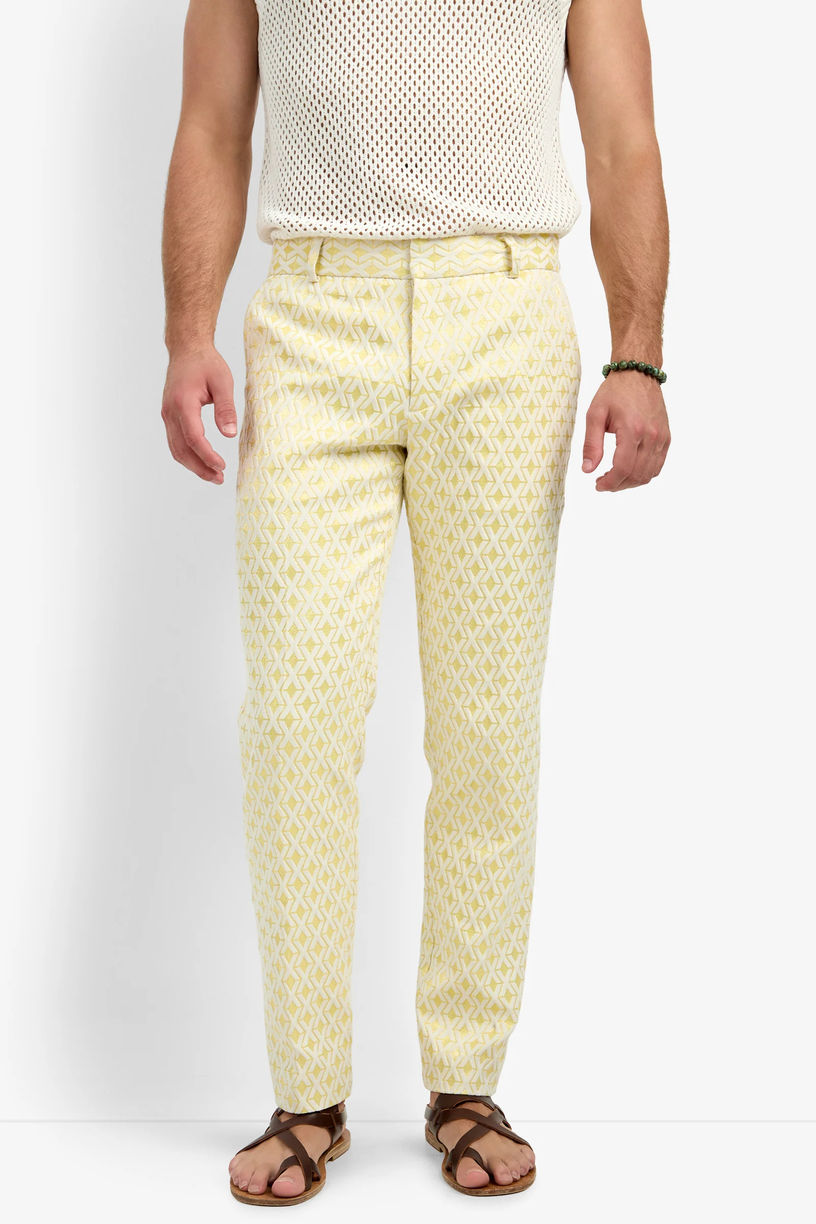 Clyde Slim Trouser - Crossroads Jacquard - Image 2