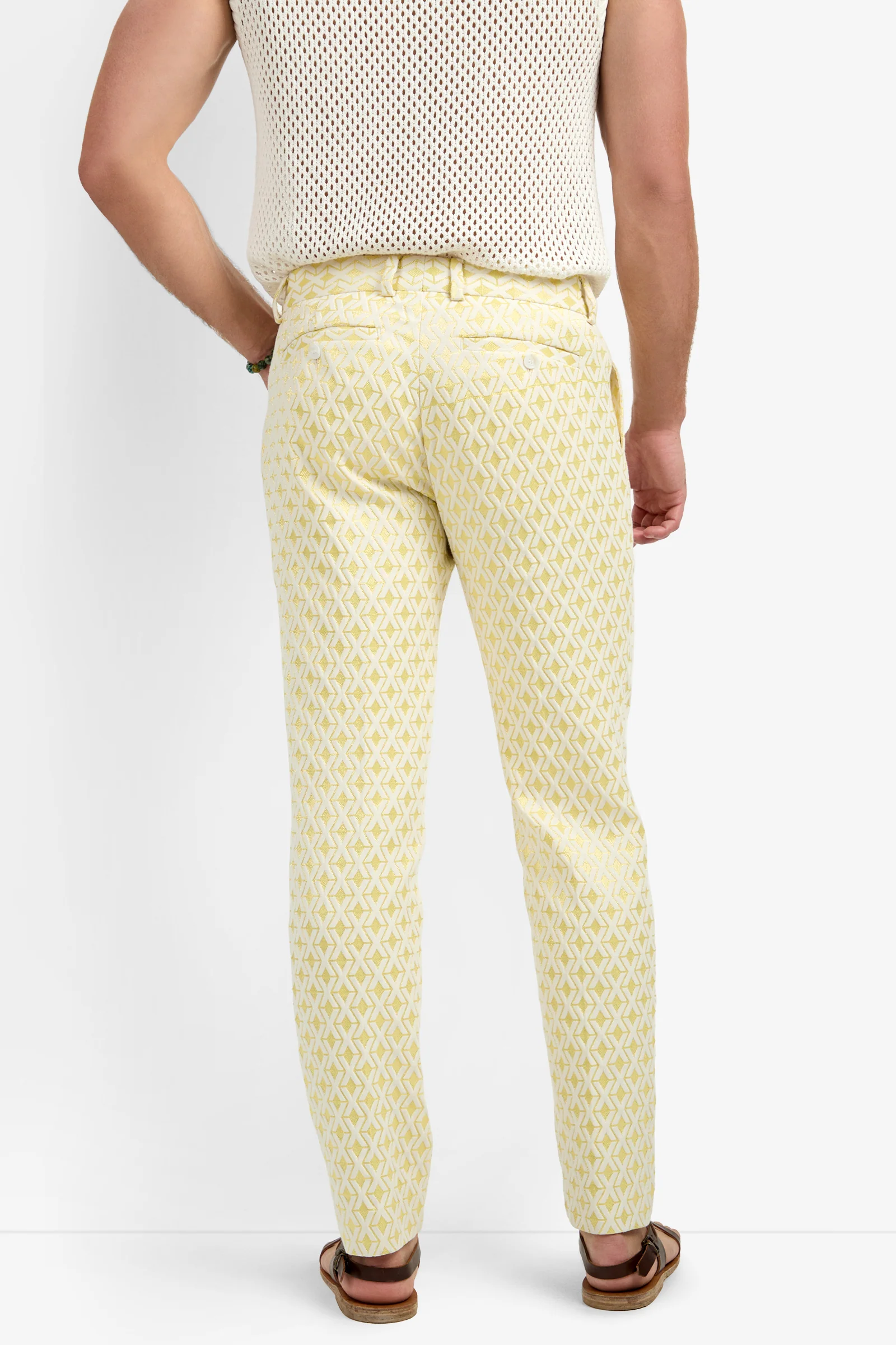 Clyde Slim Trouser - Crossroads Jacquard - Image 3